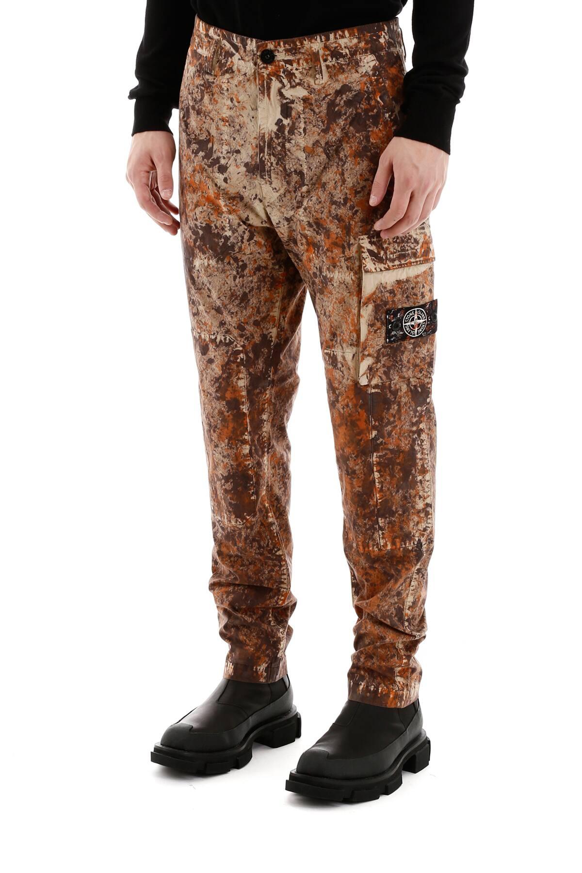 Stone Island Paintball Camo Cargo Trousers in Brown for Men | Lyst