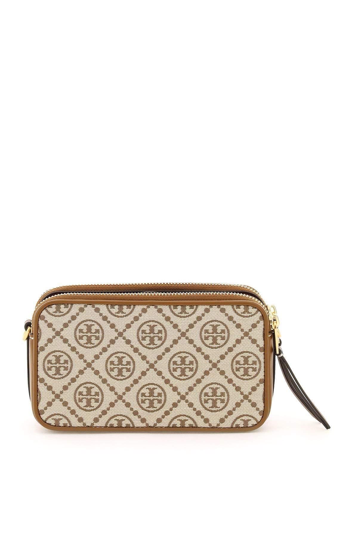 Tory Burch T Monogram Jacquard Double-Zip Mini Bag, Tory Navy