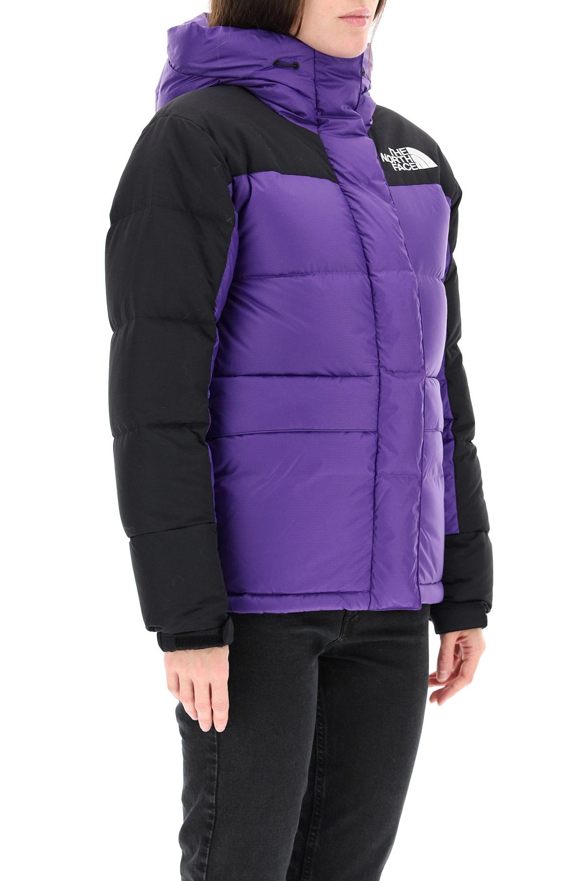 The North Face Himalayan Two Tone Down Jacket In Purple Black Purple Lyst