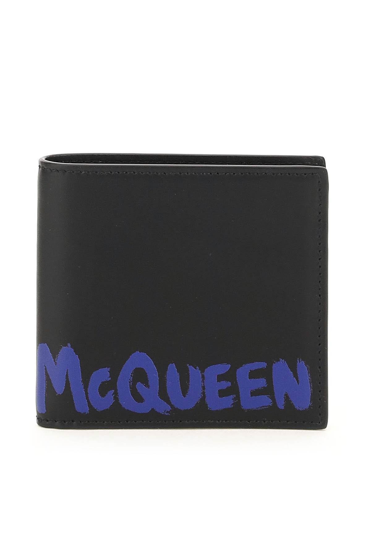 Alexander McQueen 'mcqueen Graffiti' Bi-fold Wallet in Black for 