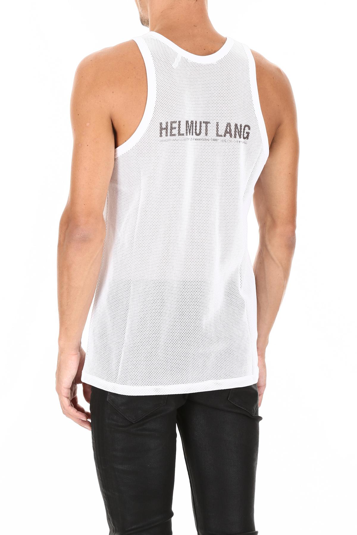 Helmut Lang Mesh Tank Top in White for Men | Lyst
