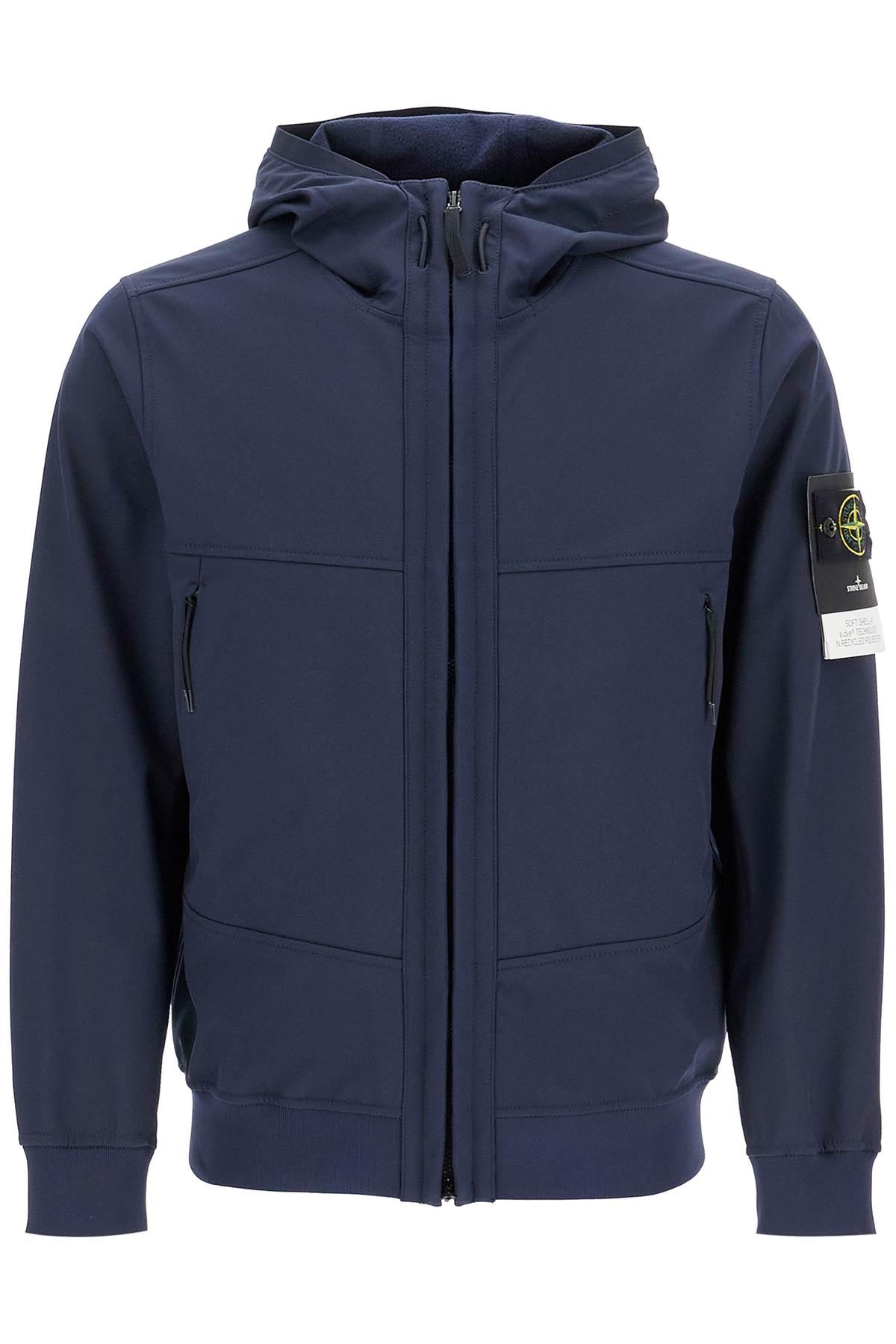 Stone island blue soft shell jacket hotsell