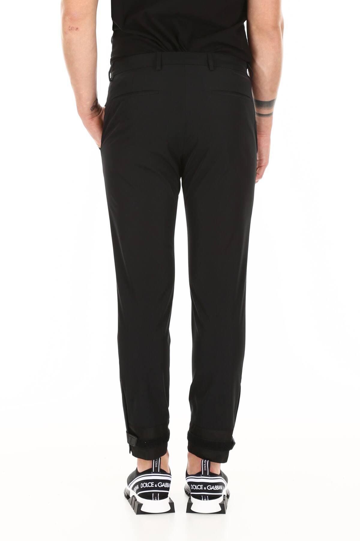 Prada Techno Fabric Trousers in Black for Men - Lyst