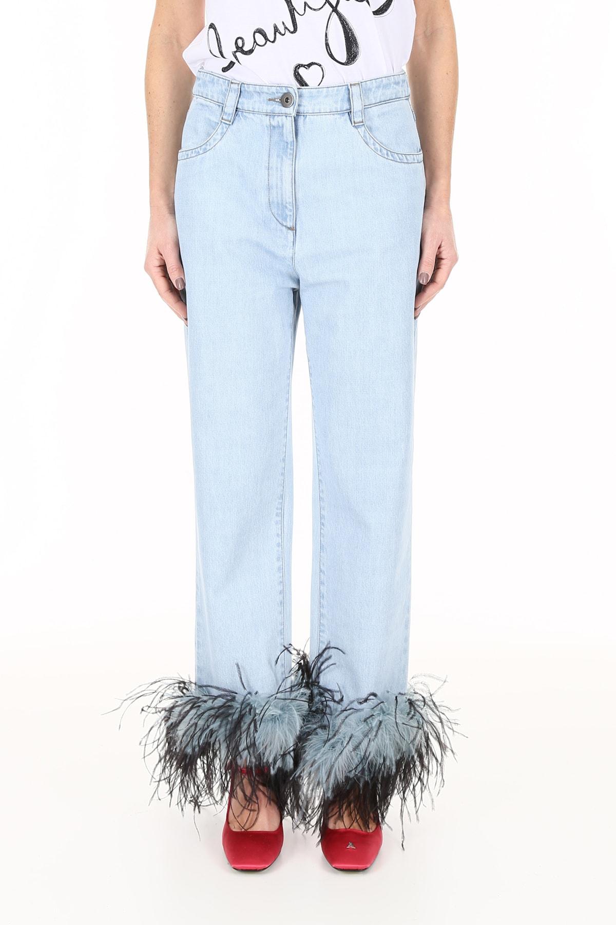 Jeans Con PiumePrada in Denim di colore Blu | Lyst