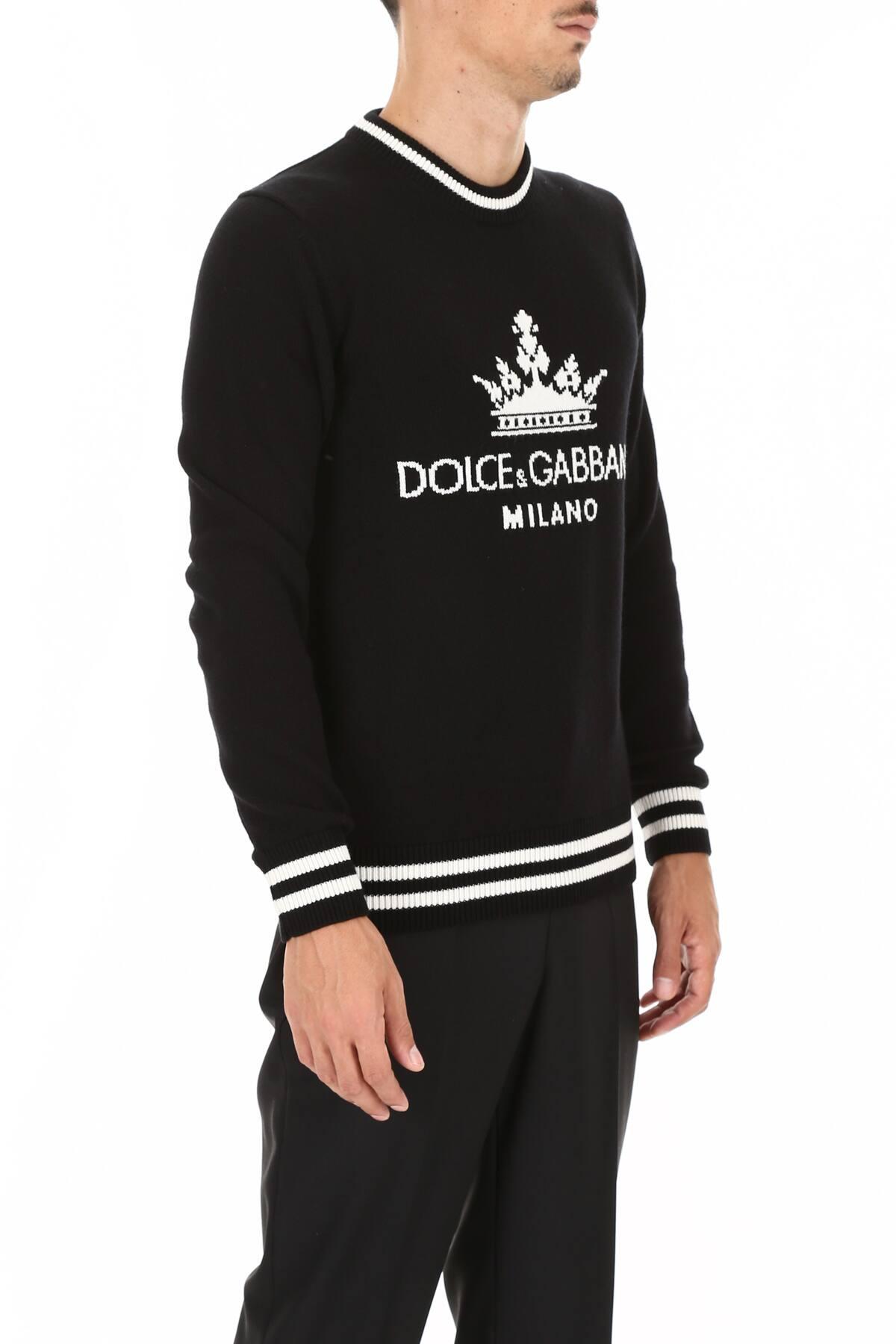 Dolce & Gabbana Dg Milano Pullover in Black,White (Black) for Men | Lyst