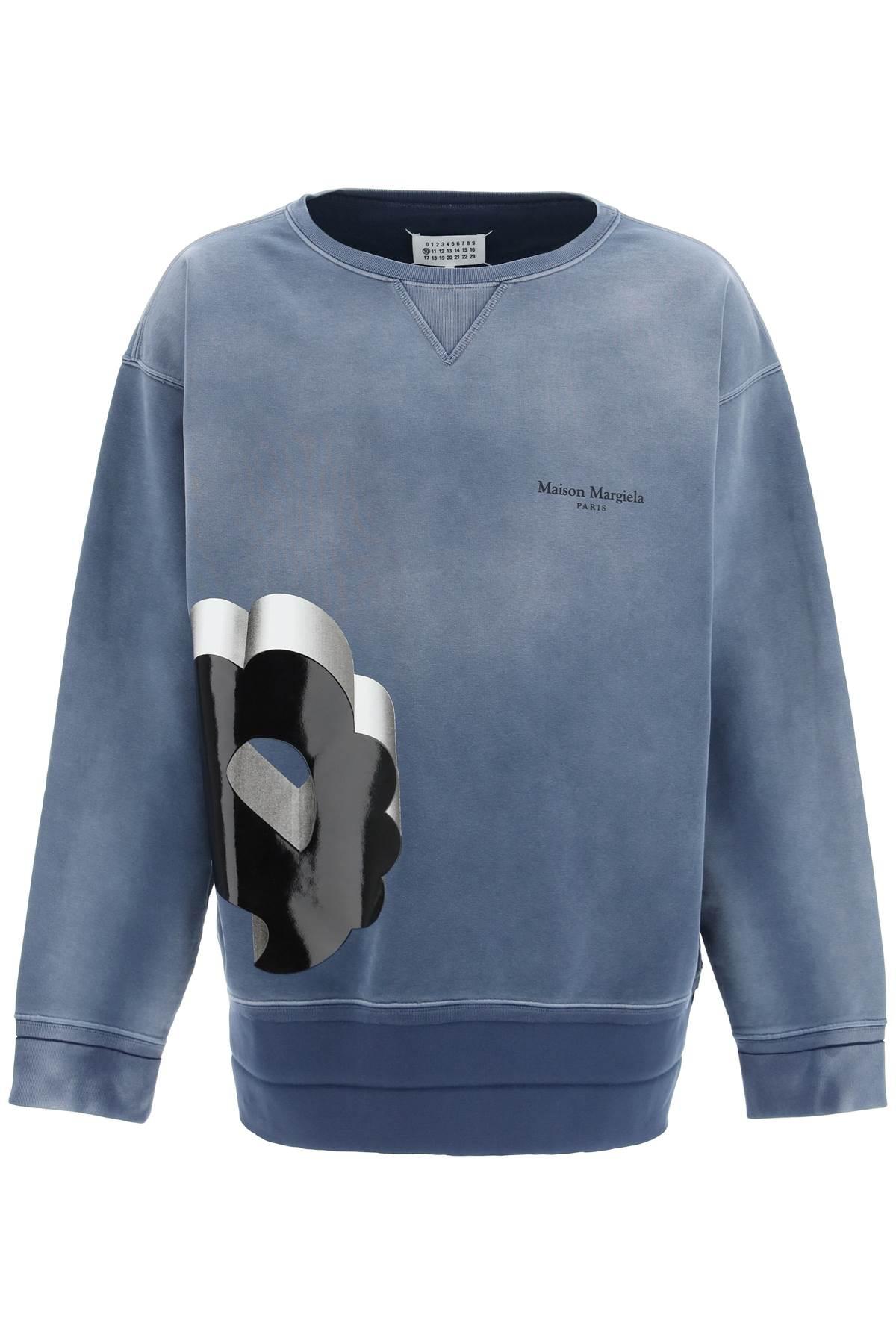 Maison Margiela Sweatshirt With Logo Graphic in Blue for Men