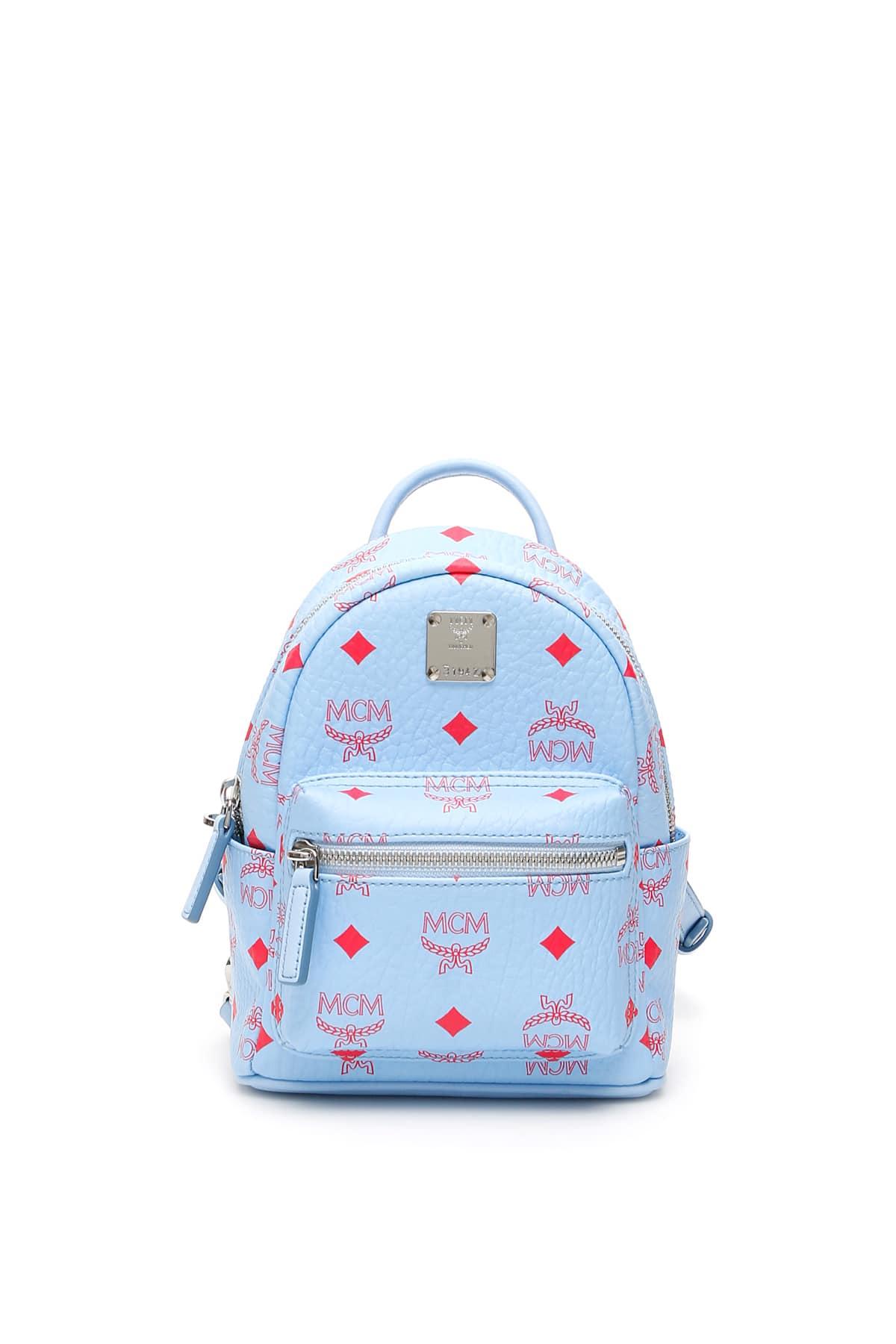mcm backpack baby blue