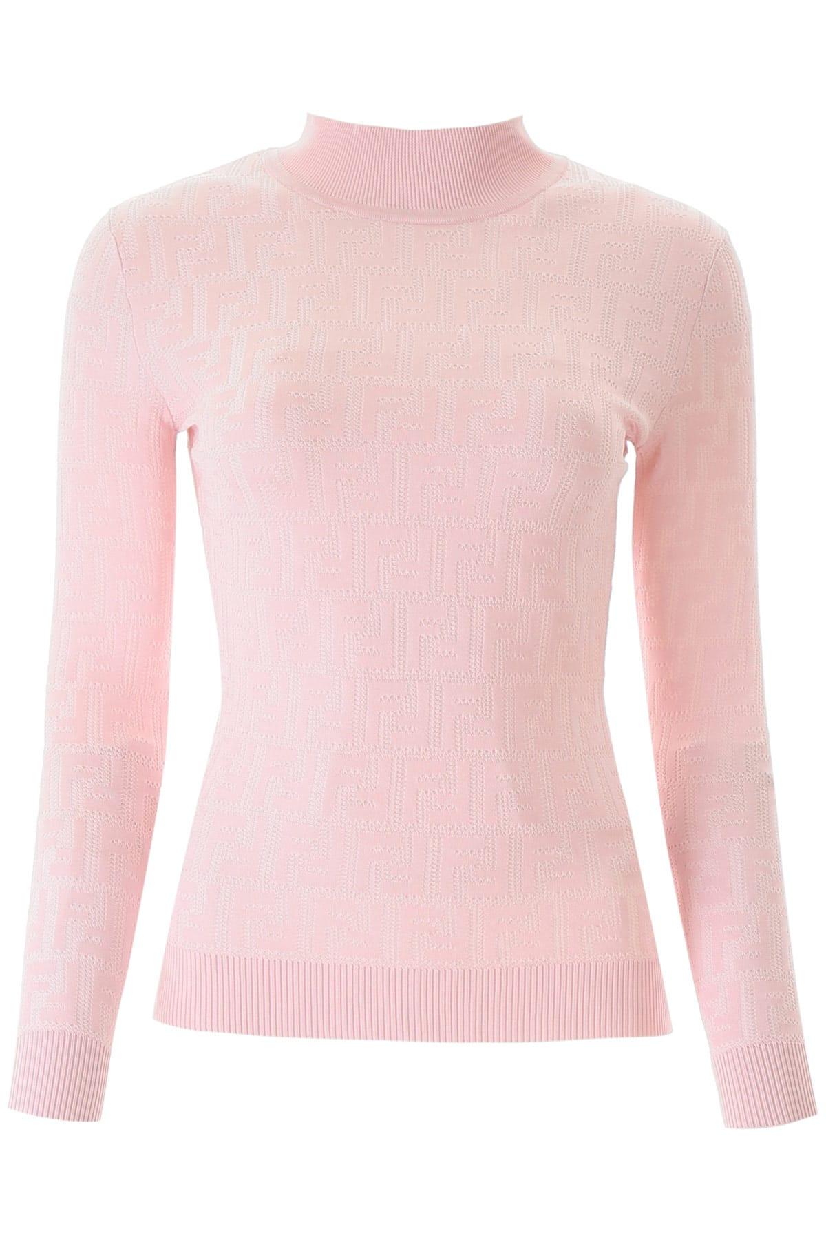 Fendi Synthetic Ff Sweater in Pink - Lyst