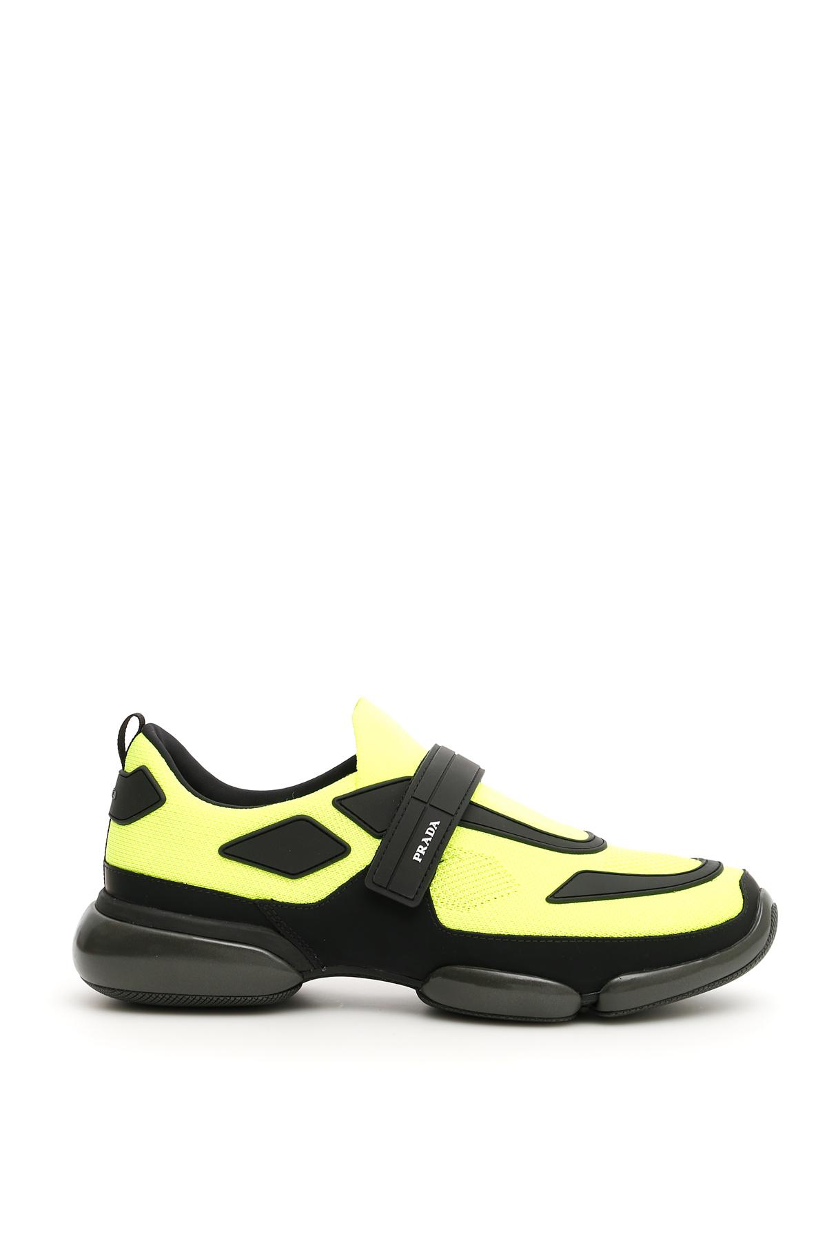 prada yellow and black sneakers