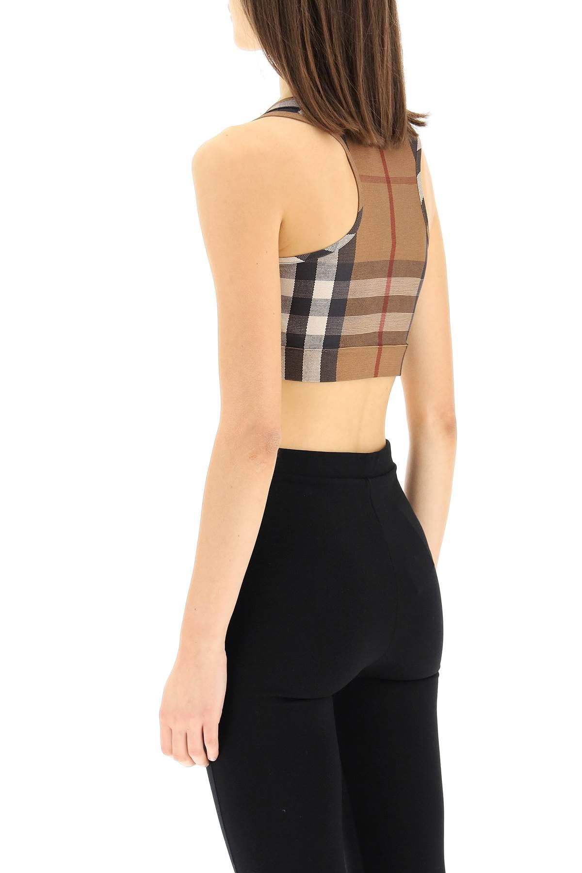 Burberry Synthetic Tartan Sporty Top in Brown (Black) | Lyst Burberry Synthetic Tartan Sporty Top in Brown (Black) | Lyst