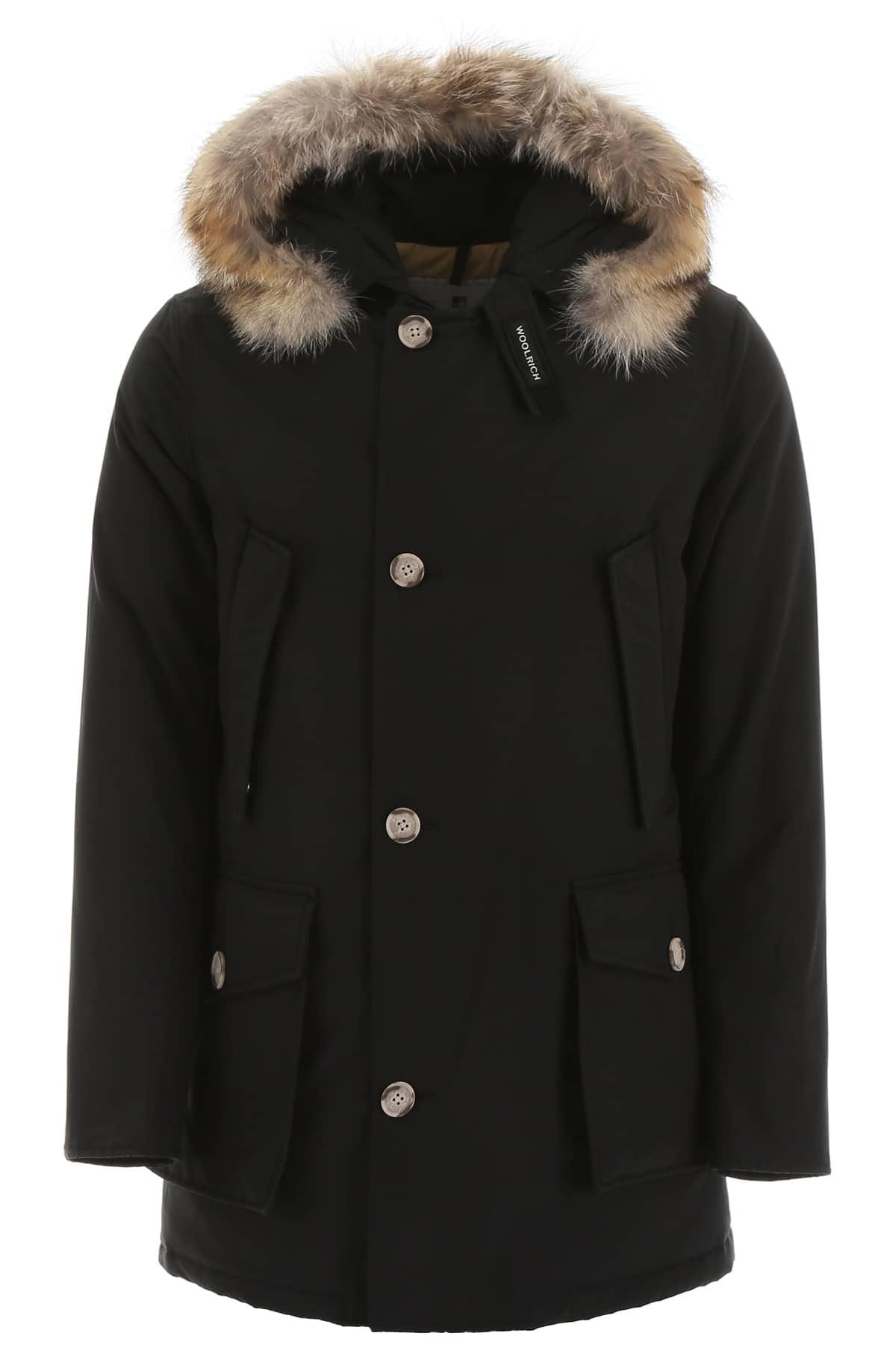 Woolrich Arctic Parka With Coyote Fur in Black for Men - Lyst