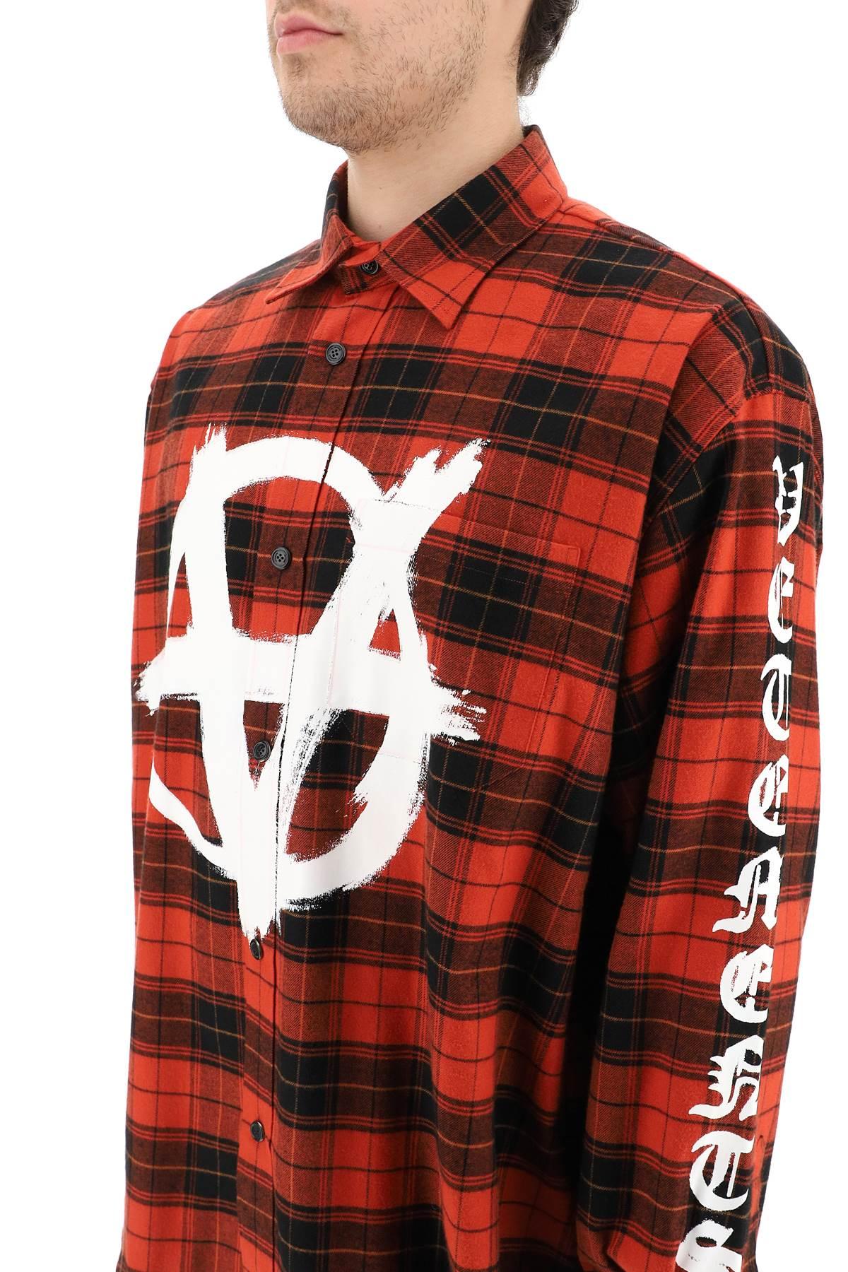 Vetements Anarchy Flannel Shirt in Red for Men | Lyst