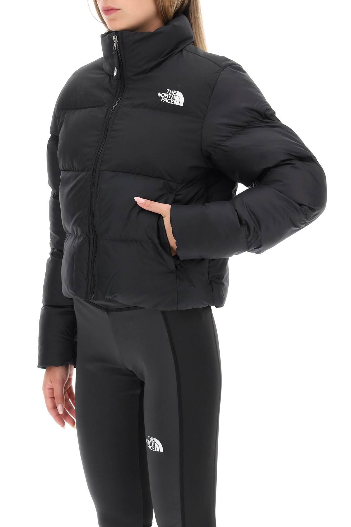 The North Face Saikuru Cropped Puffer Jacket in Black | Lyst