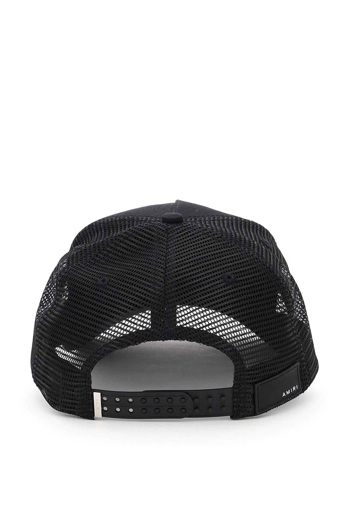 Amiri Cotton Core Logo Trucker Hat in Black,White (Black) for Men 