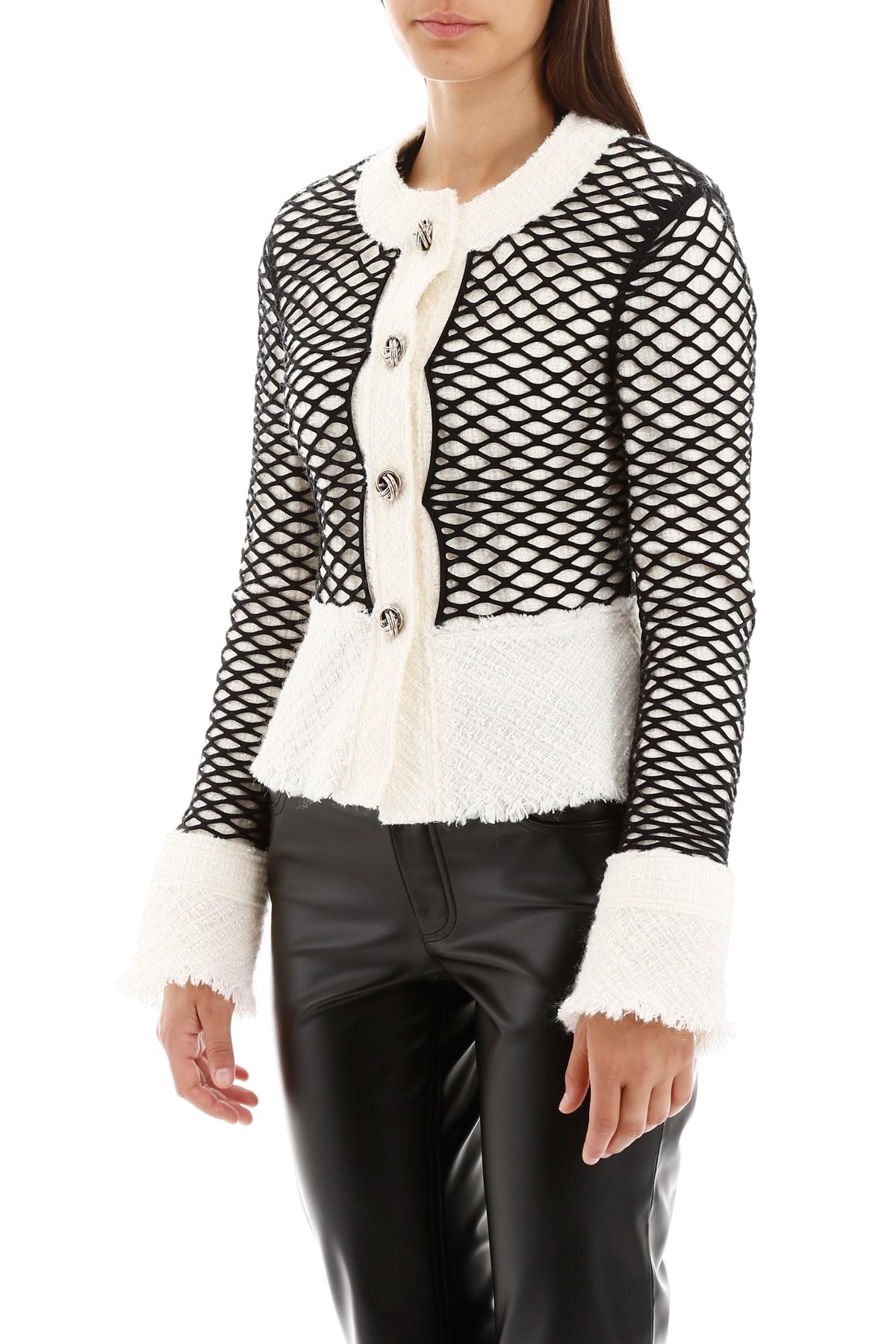 white fishnet jacket