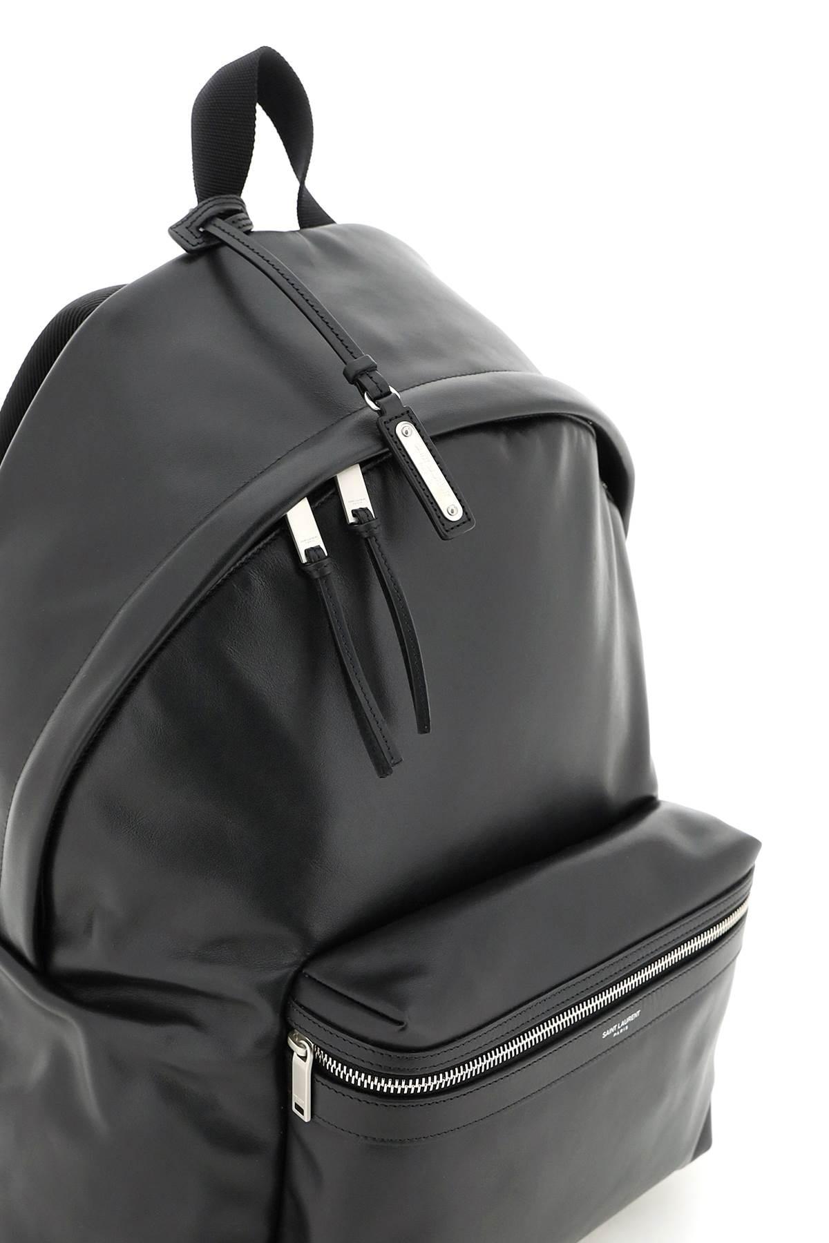 Saint Laurent City crocodile-effect Backpack - Black