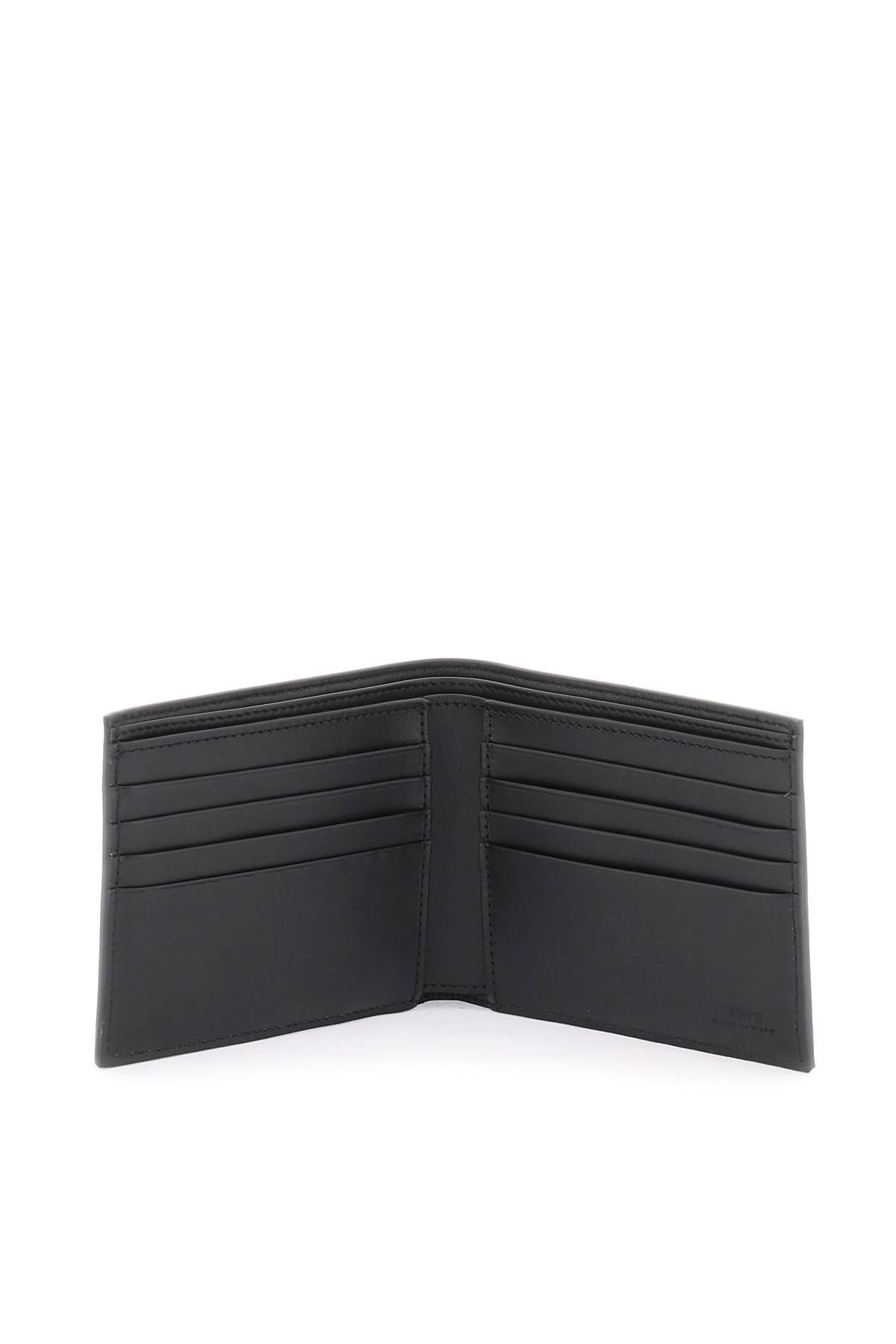 FENDI: Shadow Diagonal credit card holder in leather - Black