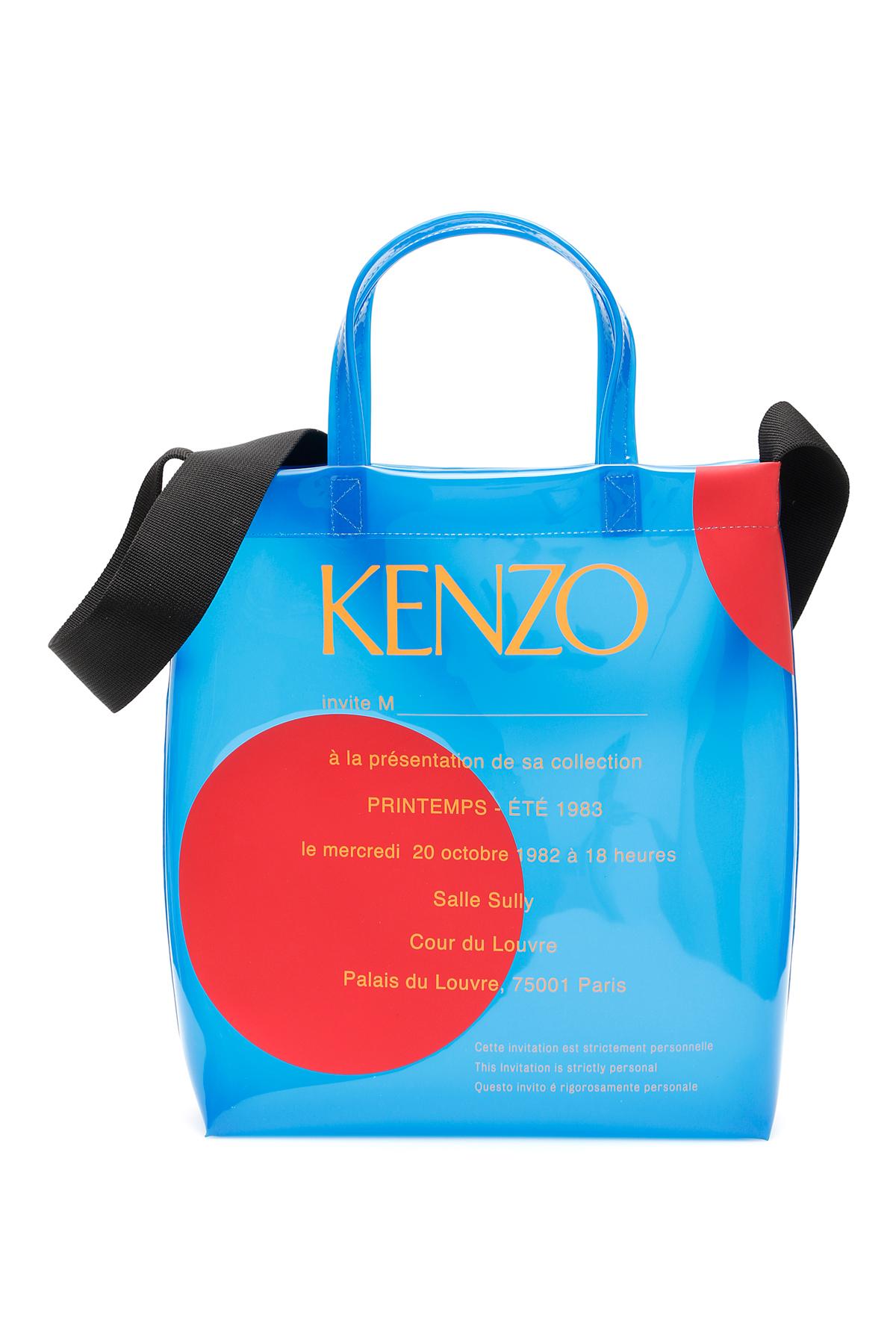 KENZO Pvc Invitation Tote Bag in Blue 