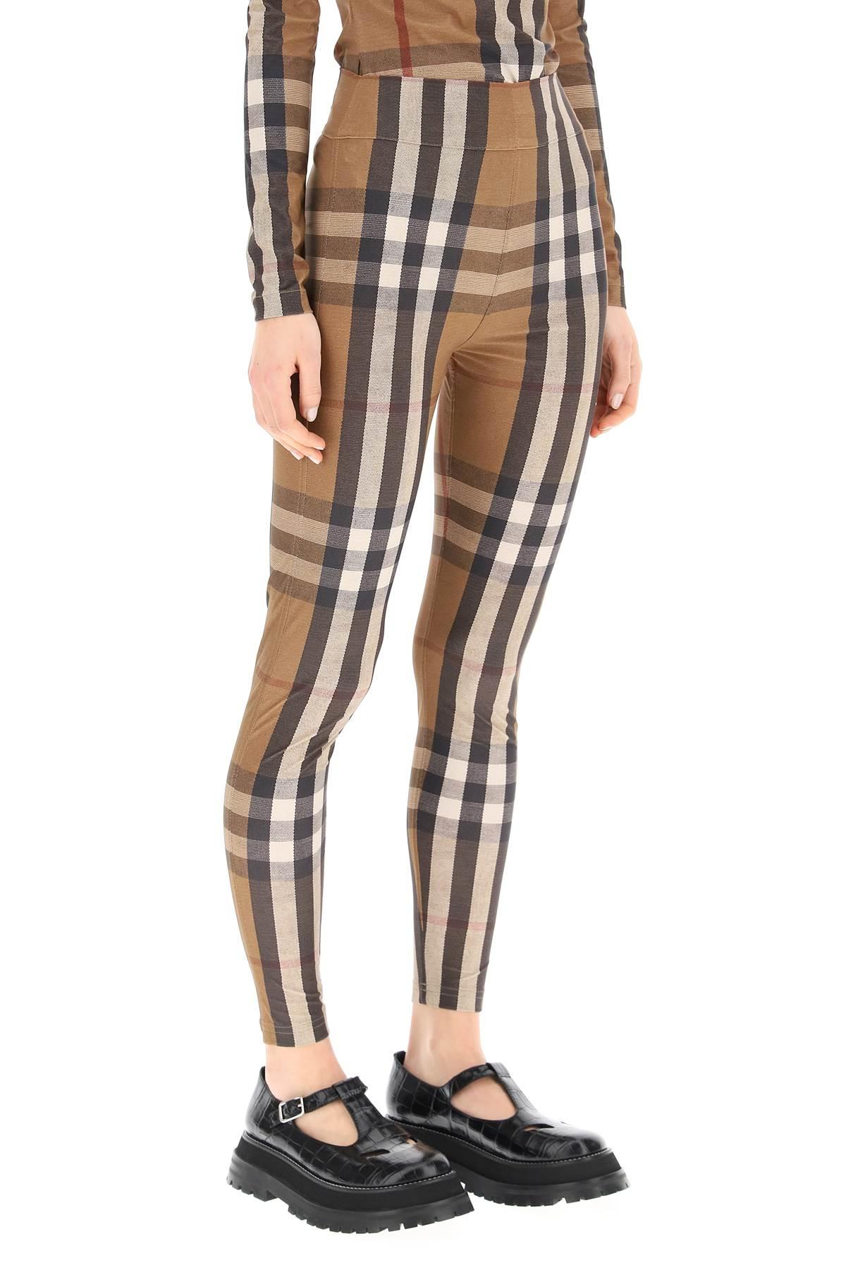 Burberry Check Print leggins | Lyst