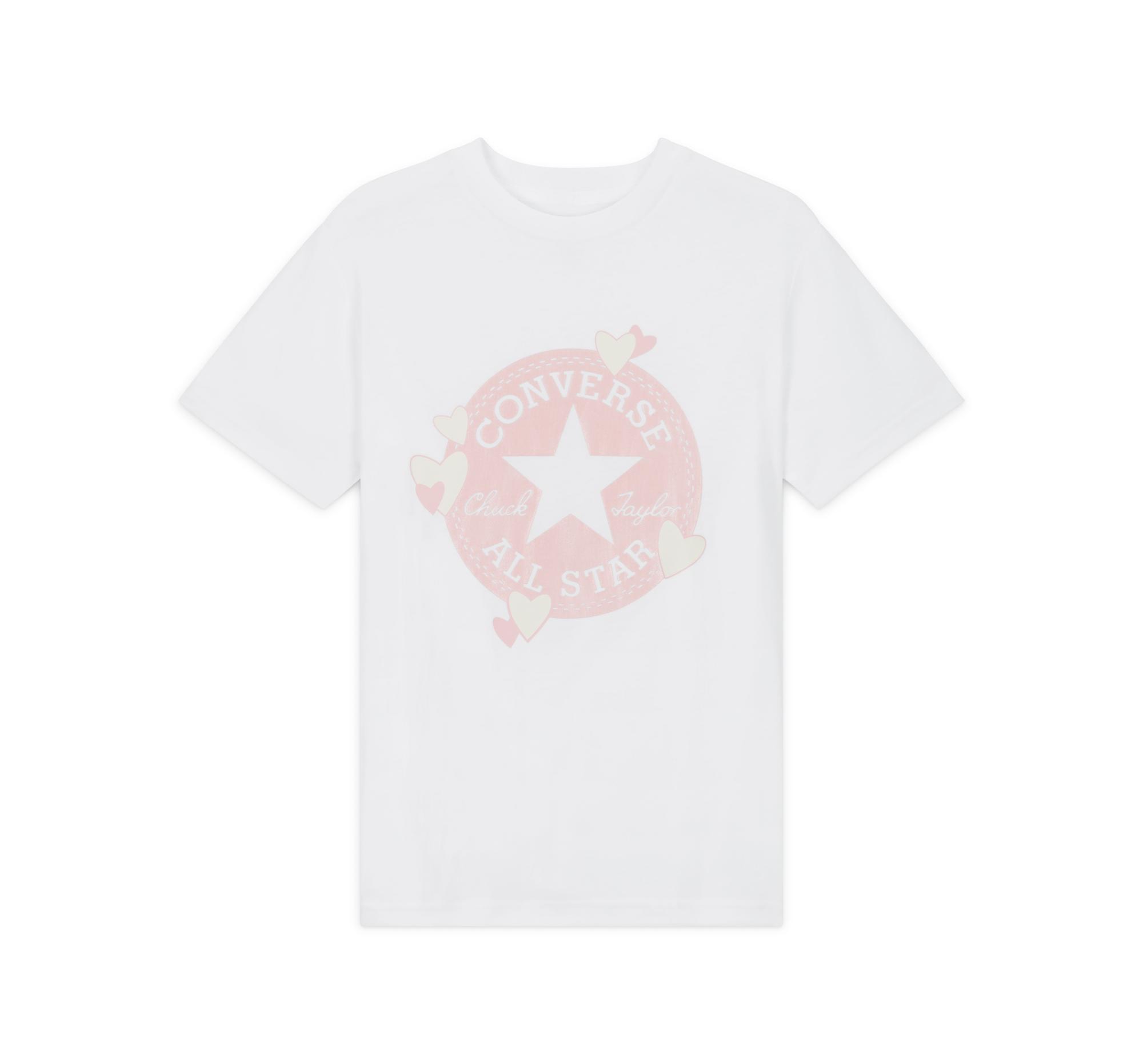 Converse Heart All Star Patch T-shirt in White | Lyst