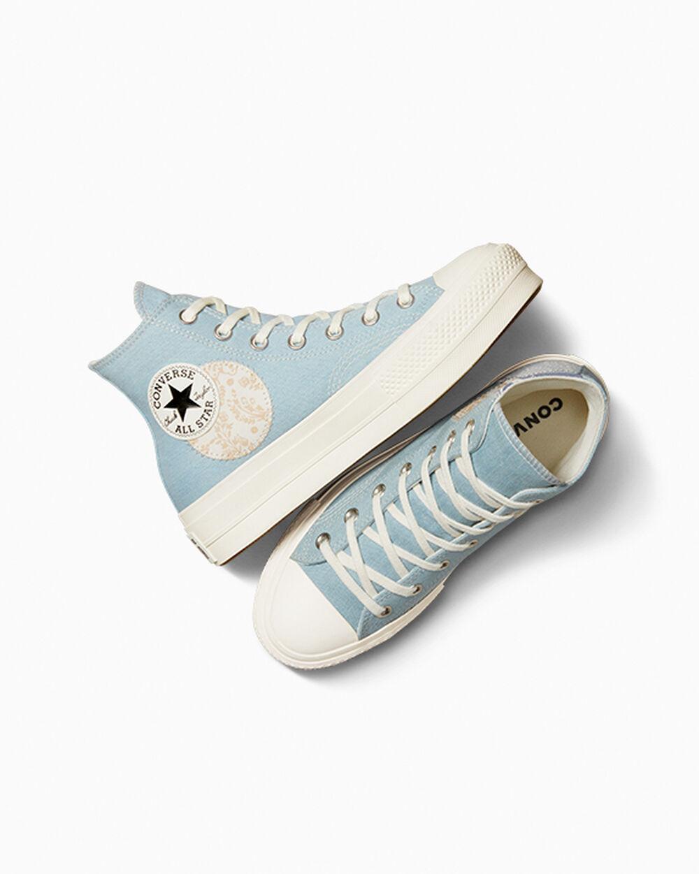 Converse Chuck Taylor All Star Lift Platform Denim Patchwork in