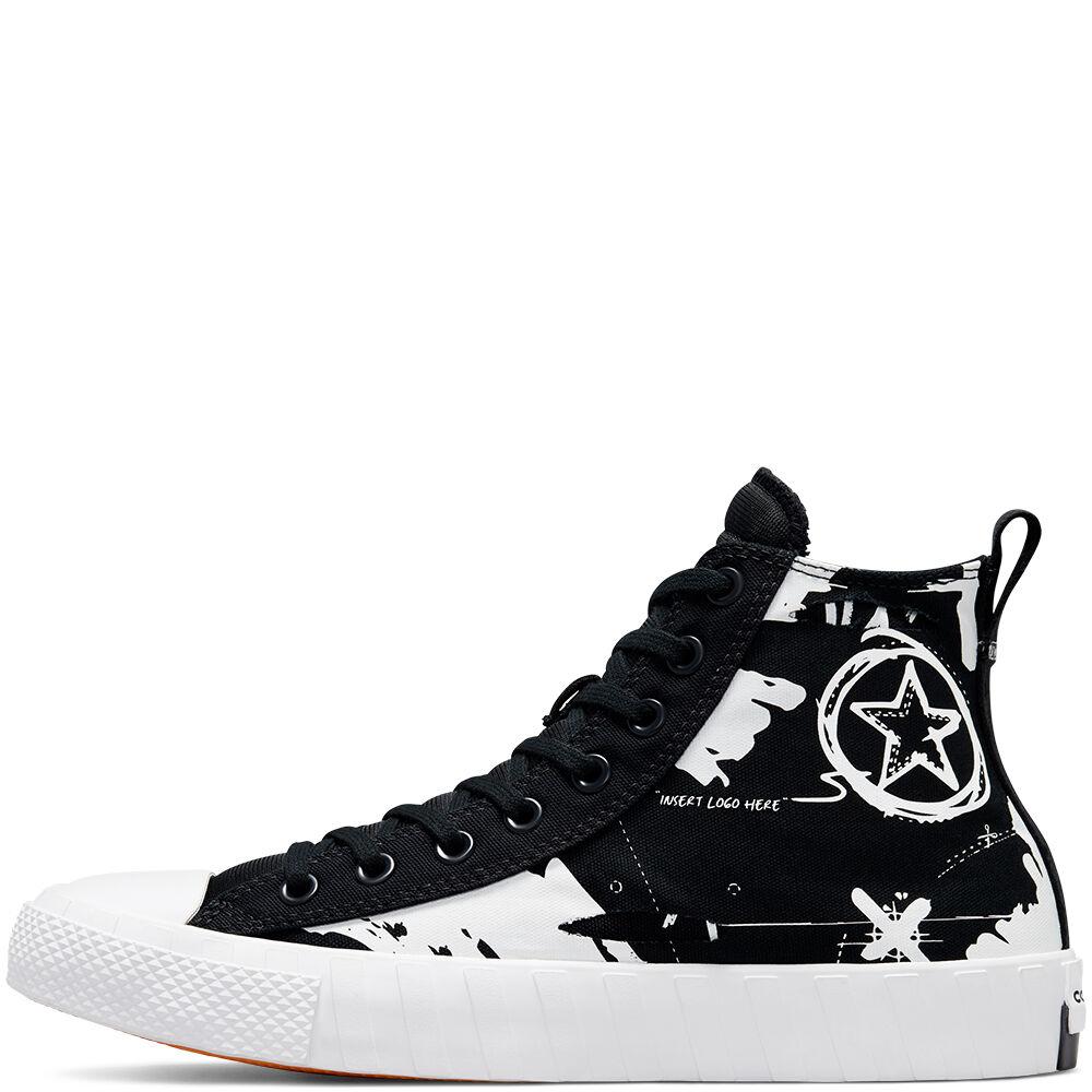 Script Print UNT1TL3D montante Toile Converse en coloris Noir - Lyst