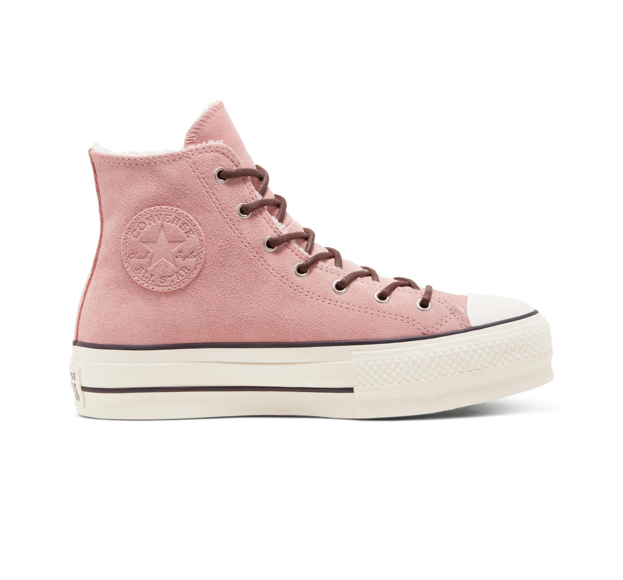 Converse Sherpa Chuck Taylor All Star Platform in Pink | Lyst