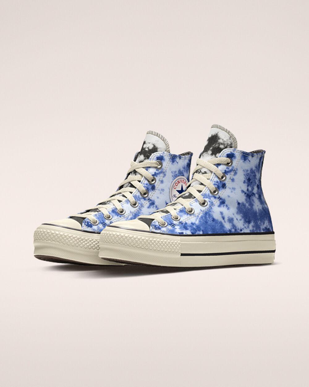 Converse Custom Washed Platform Chuck Taylor All Star By You in Blue | Lyst