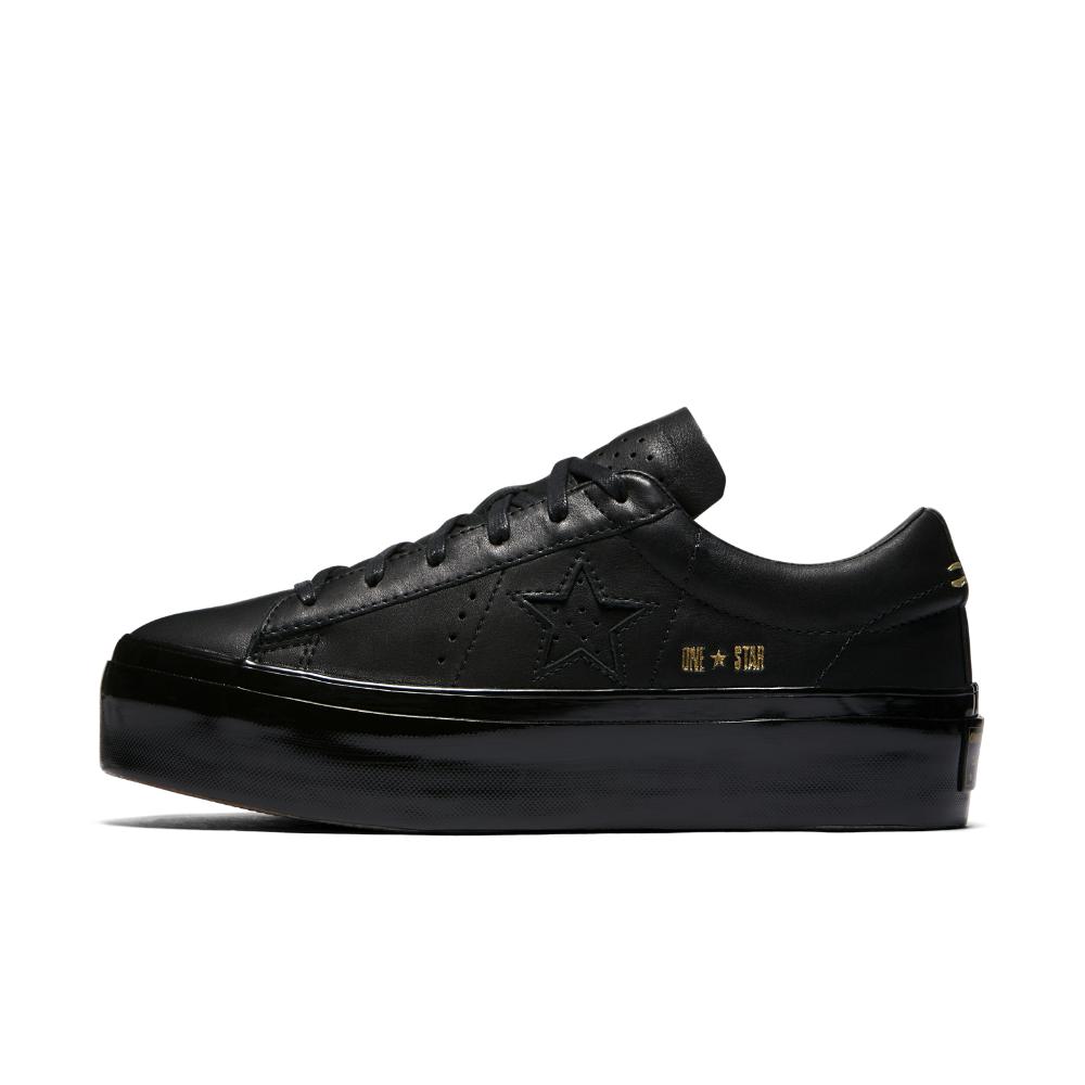 one star platform low top black