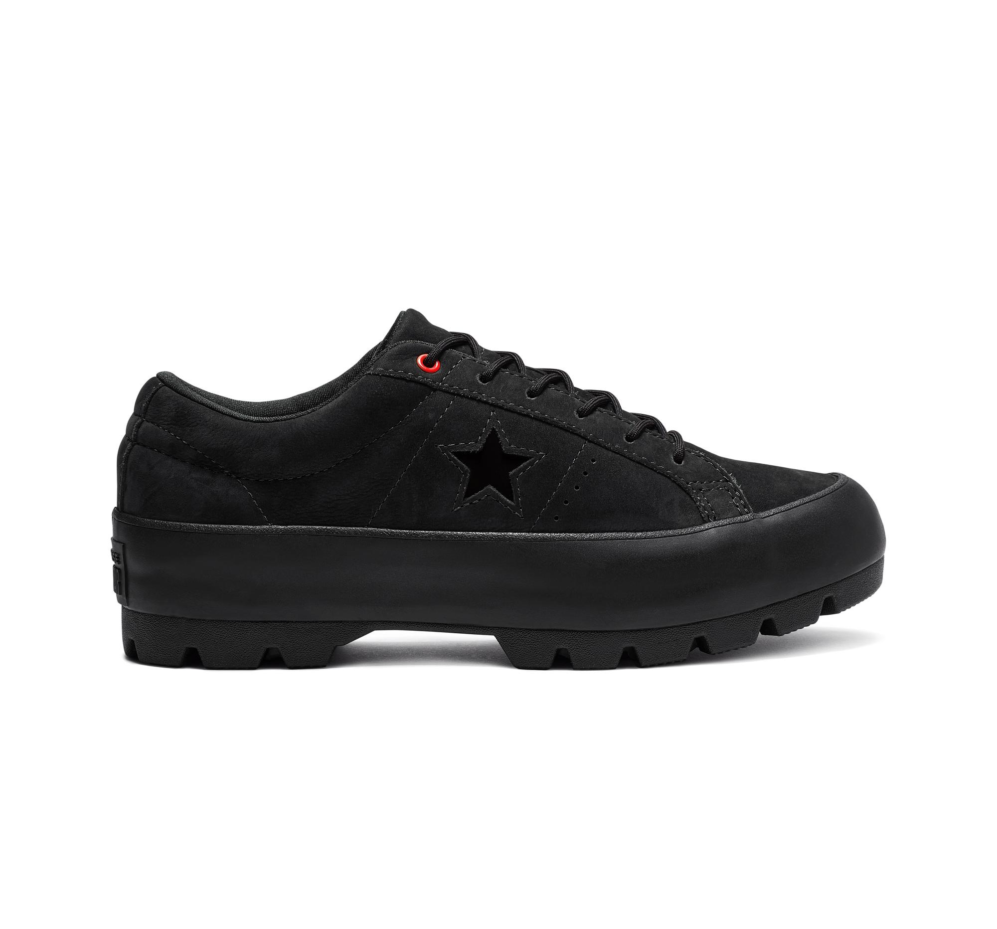 Converse One Star Lugged Low Top in Black | Lyst
