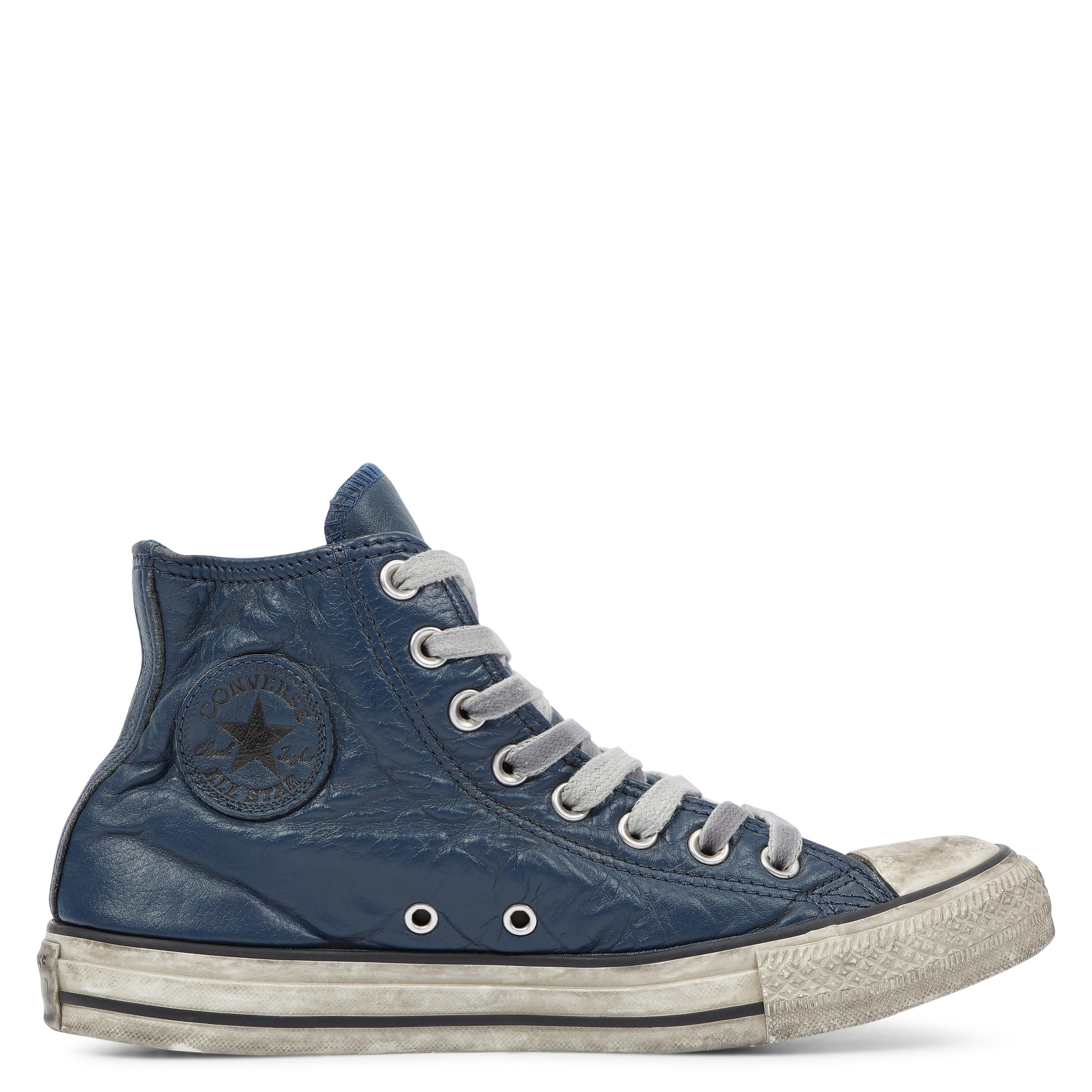 Converse Chuck Taylor All Star Vintage Leather High Top in Blue for Men |  Lyst UK