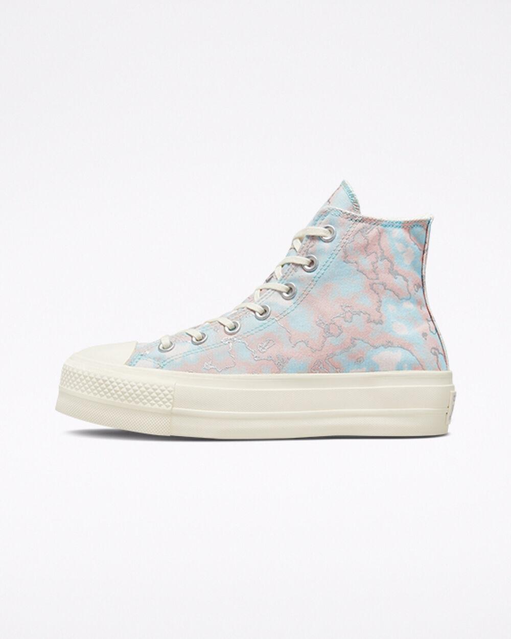 Converse Chuck Taylor All Star Lift Platform Marble in White | Lyst UK