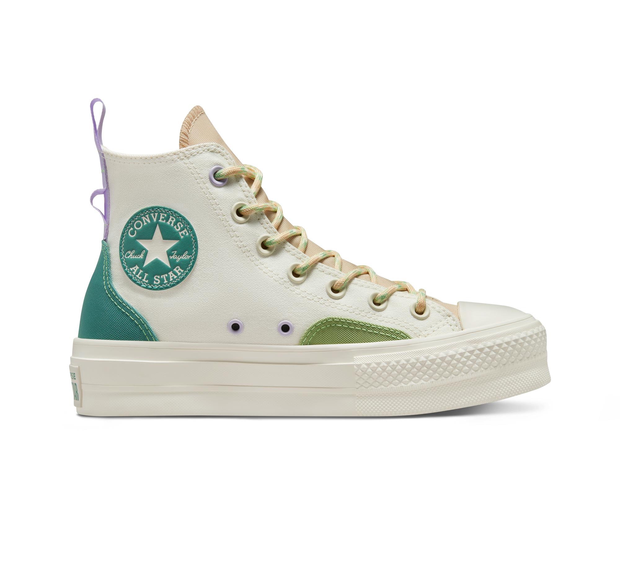 Converse Chuck Taylor All Star Lift Platform Colorblock Overlay in Blue ...