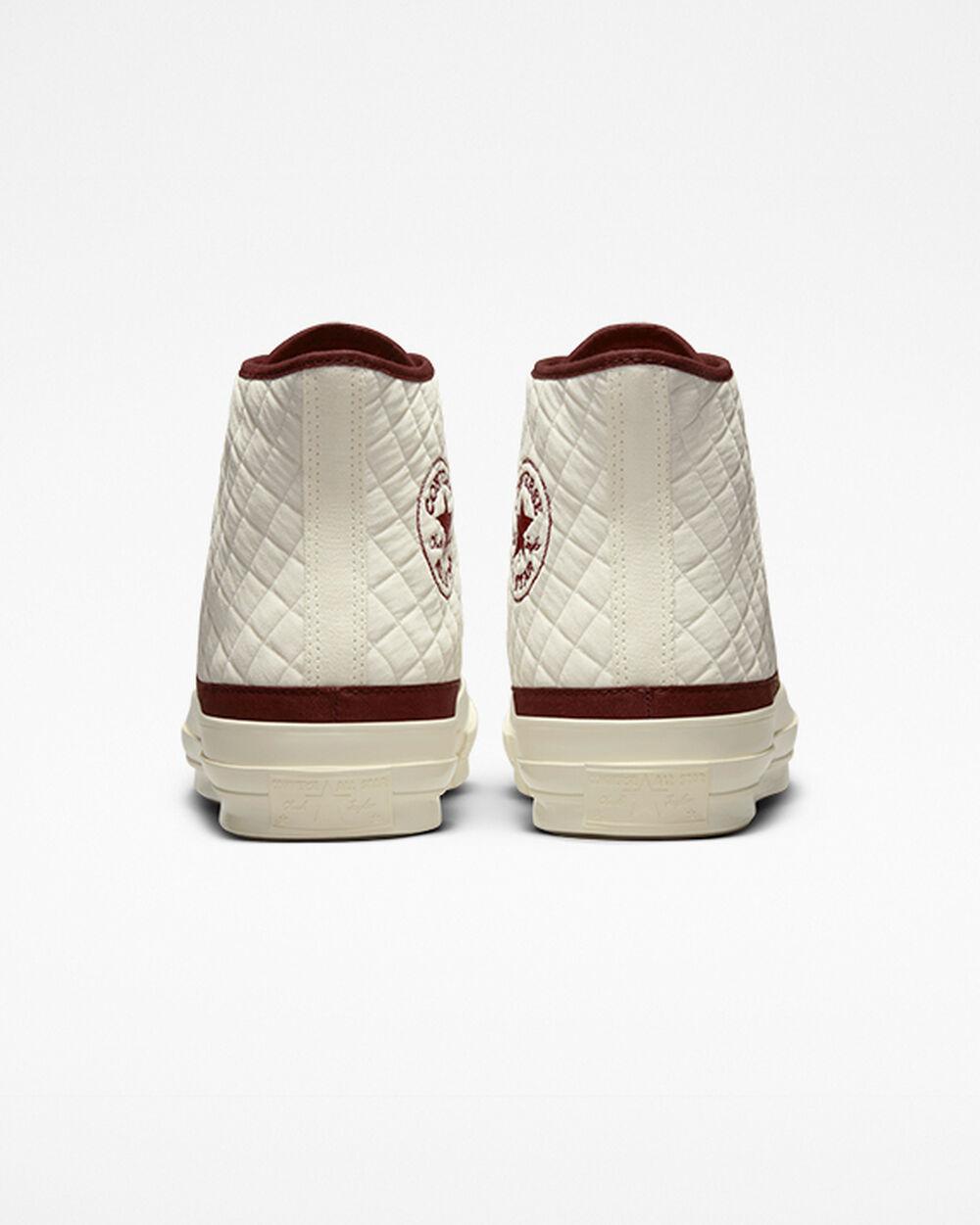 White quilted converse deals