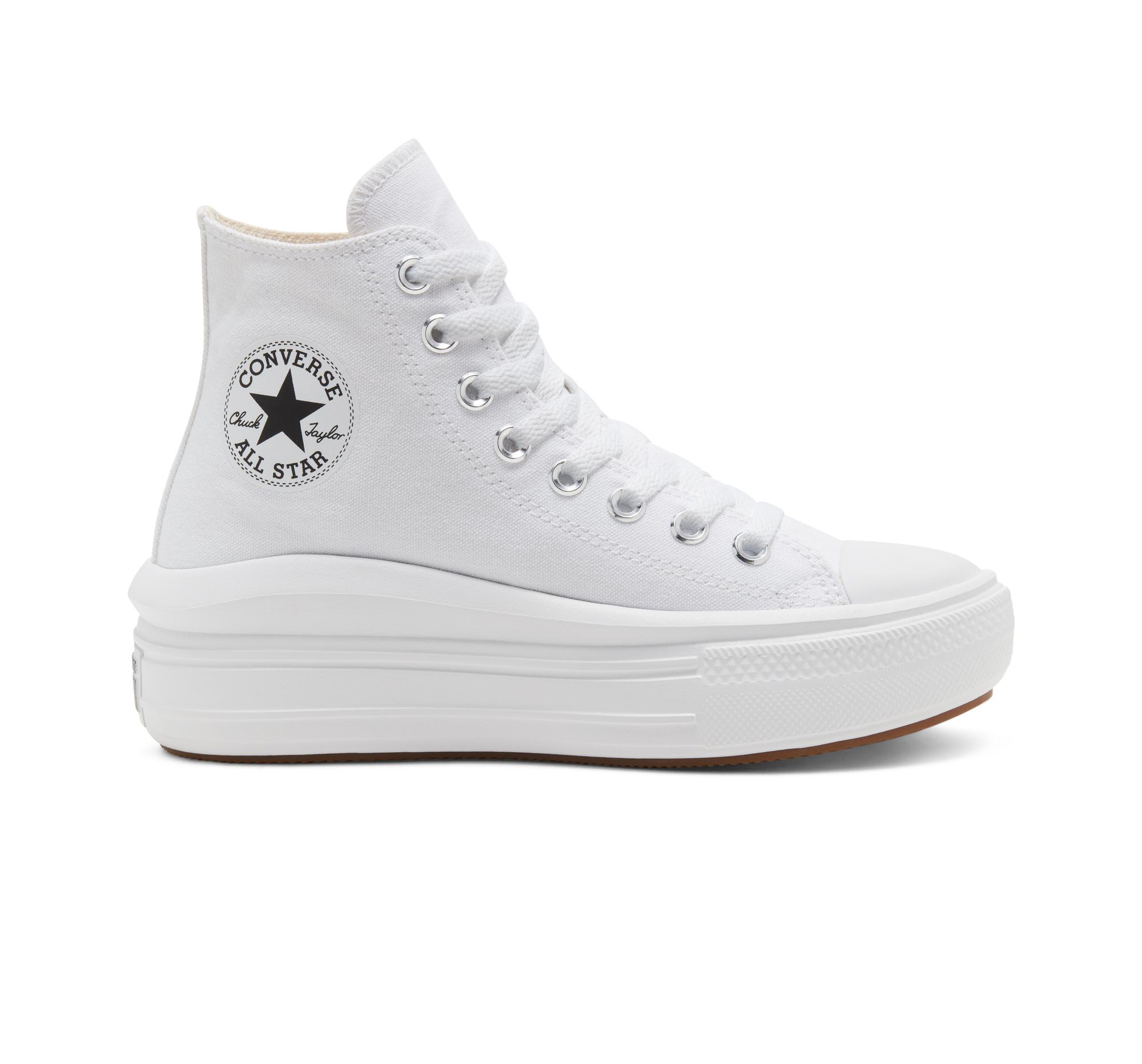 كونكورد Converse Synthetic Chuck Taylor All Star Move Sneakers in White ... كونكورد