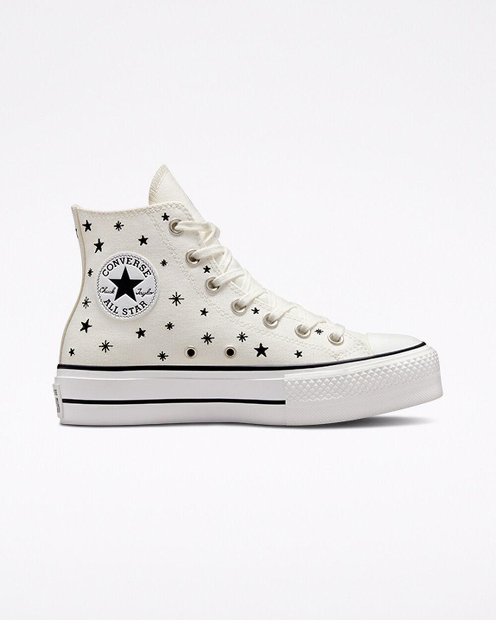 Converse white monochrome high top best sale