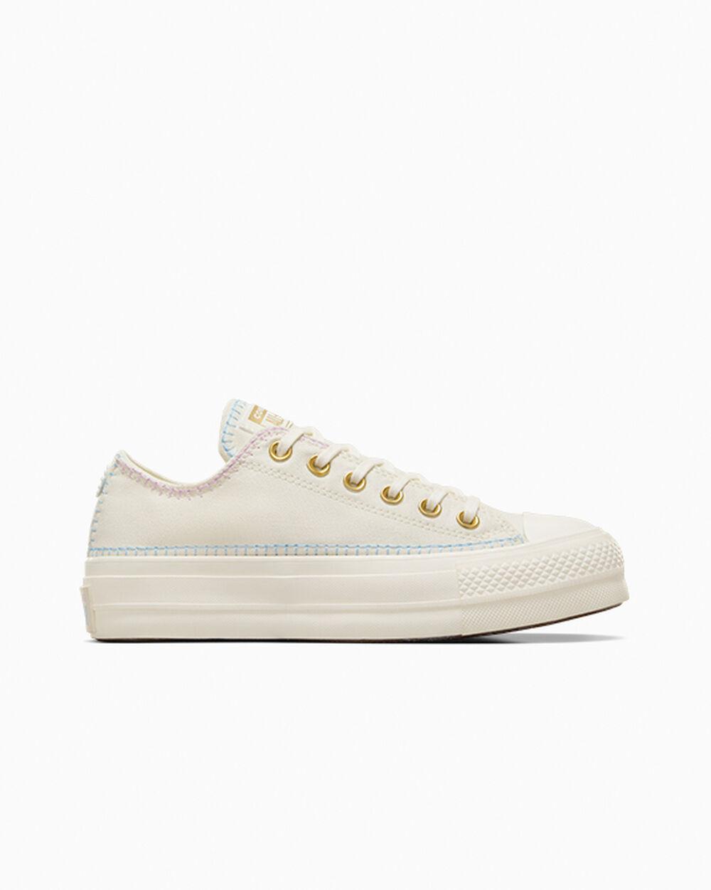 Converse all white platform hot sale