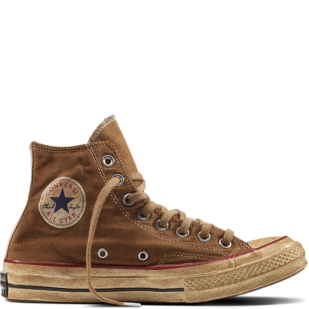 Converse Canvas Chuck 70 Crafted Dye High Top in Brown, Black (Brown