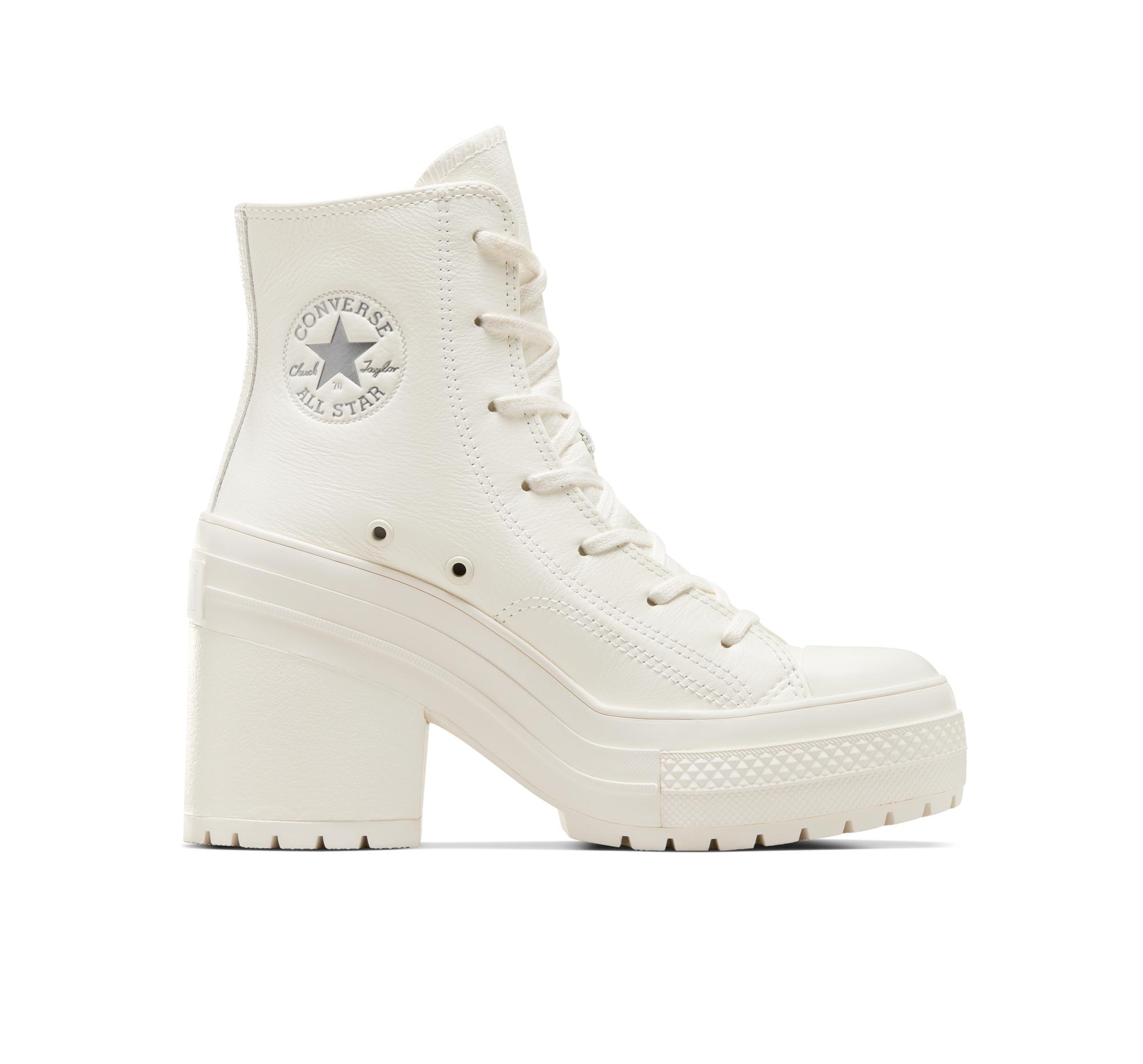 Converse Chuck 70 De Luxe Heel Leather in White | Lyst