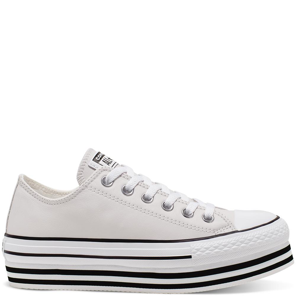 chuck taylor all star platform leather white