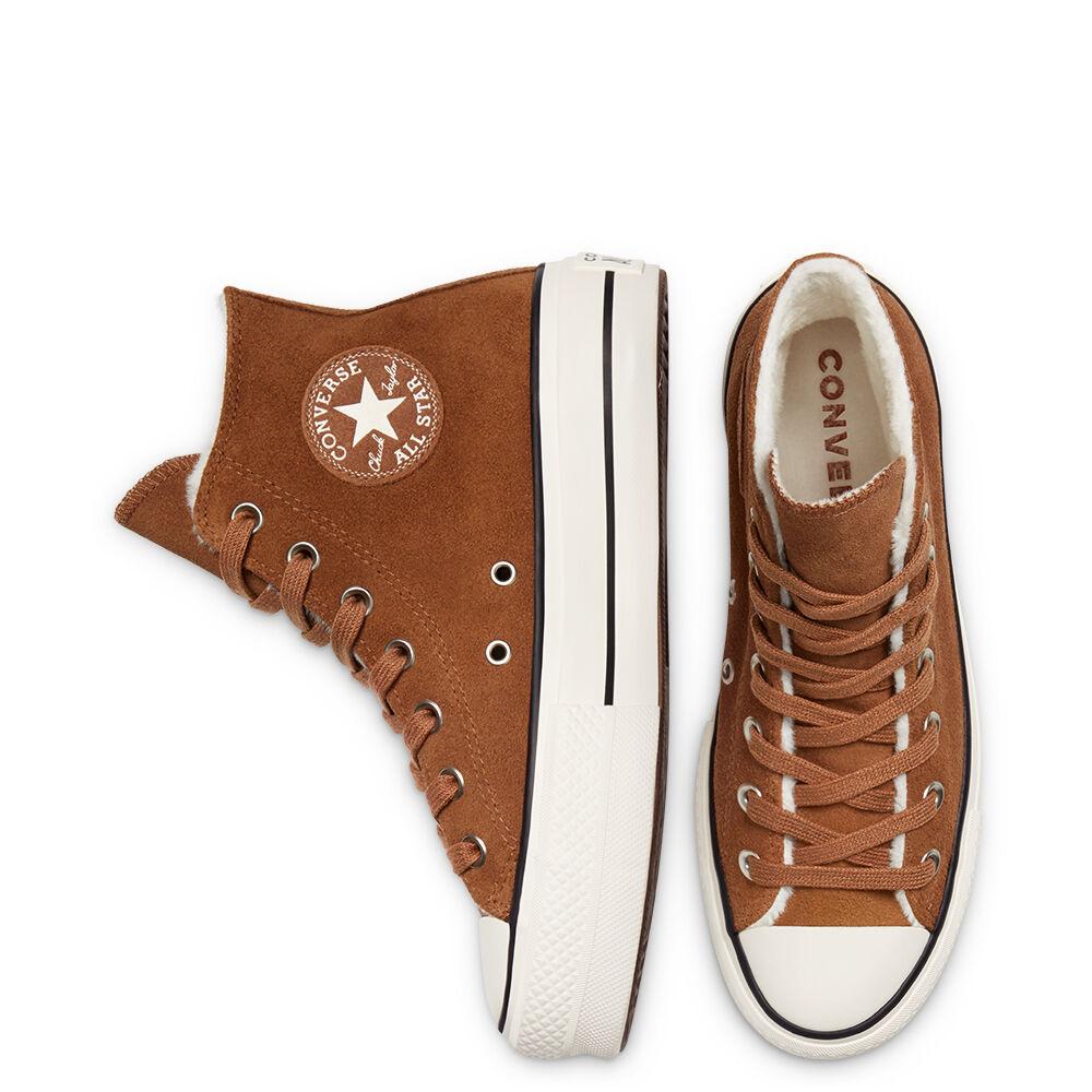 Converse Cozy Club Platform Chuck Taylor All Star High Top in Brown | Lyst  UK