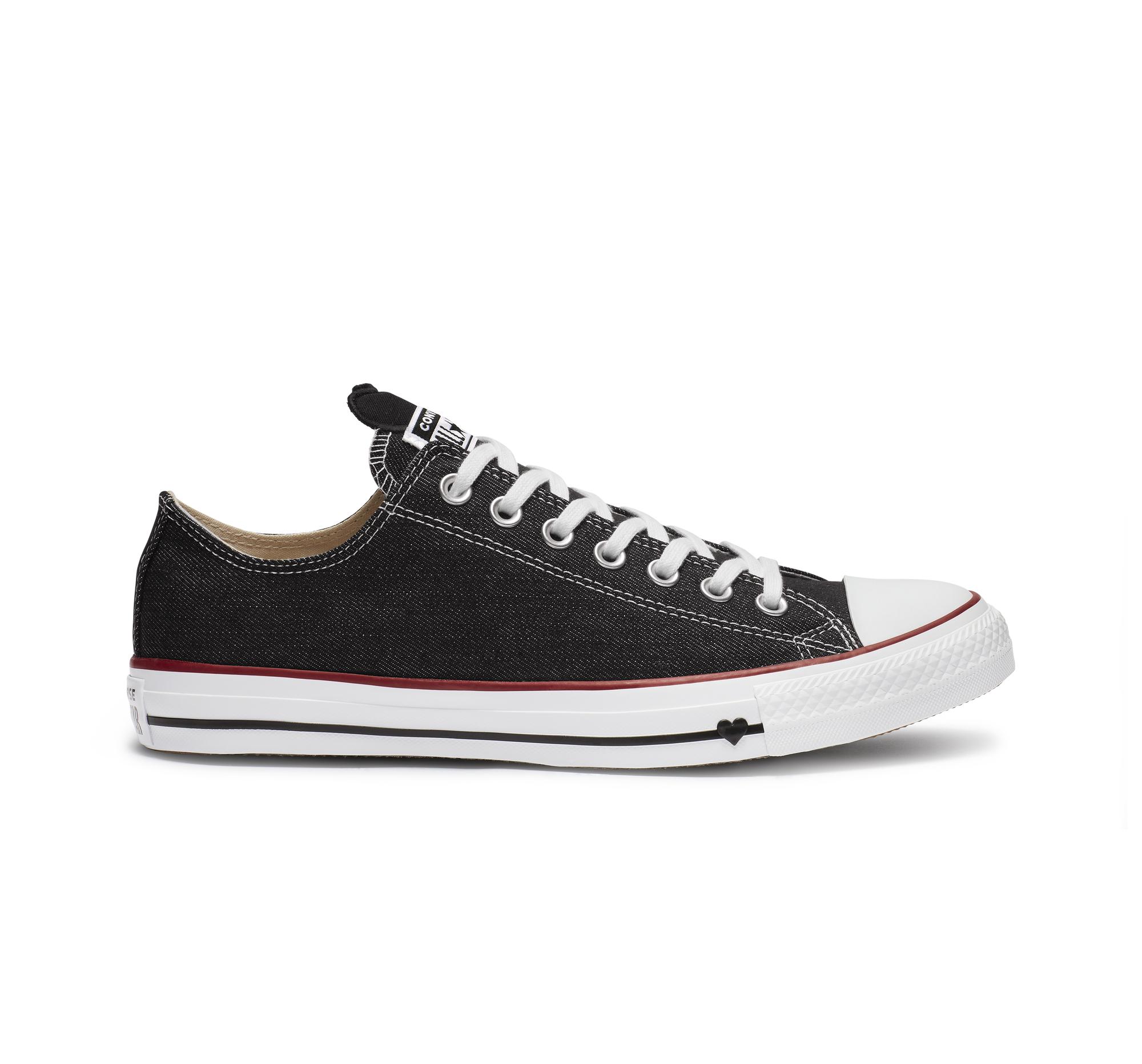 Converse Chuck Taylor All Star Denim Love Low Top Womens Shoes in  Black/White/Garnet (Black) - Lyst