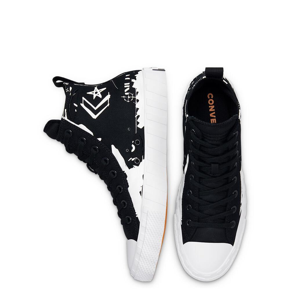 Script Print UNT1TL3D montante Toile Converse en coloris Noir - Lyst