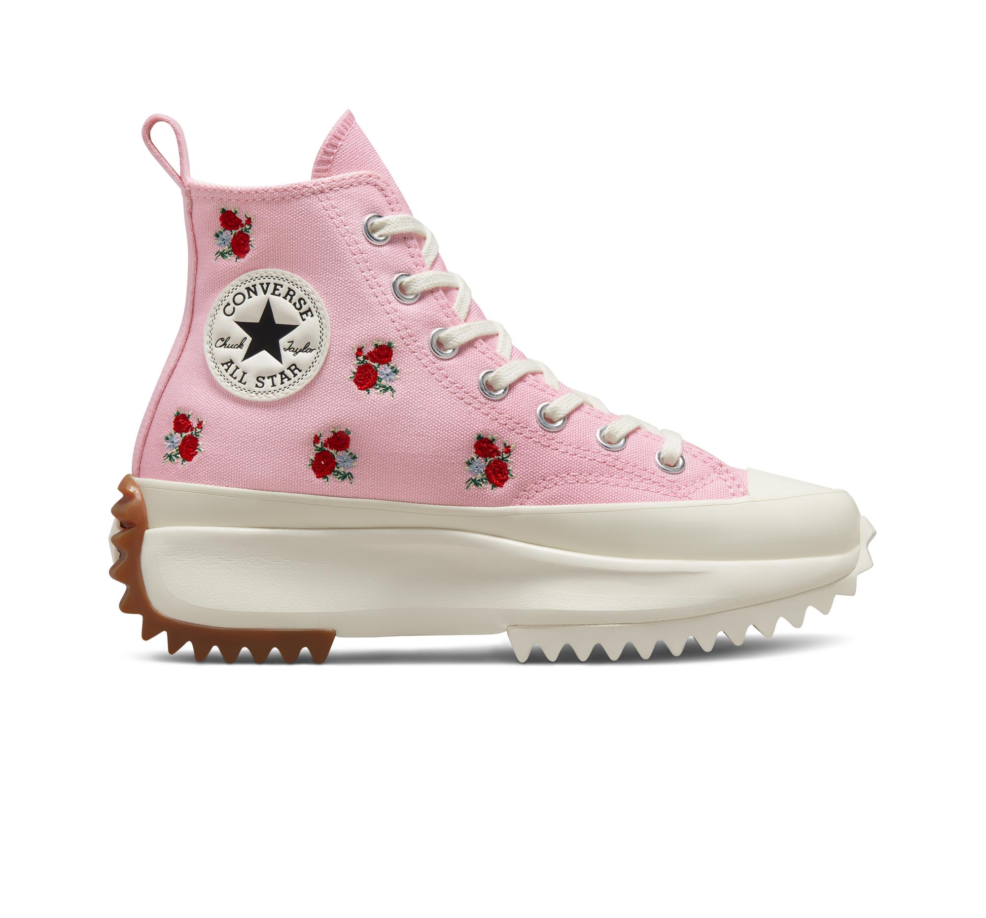 Converse Run Star Hike Platform Embroidered Floral in Pink Lyst