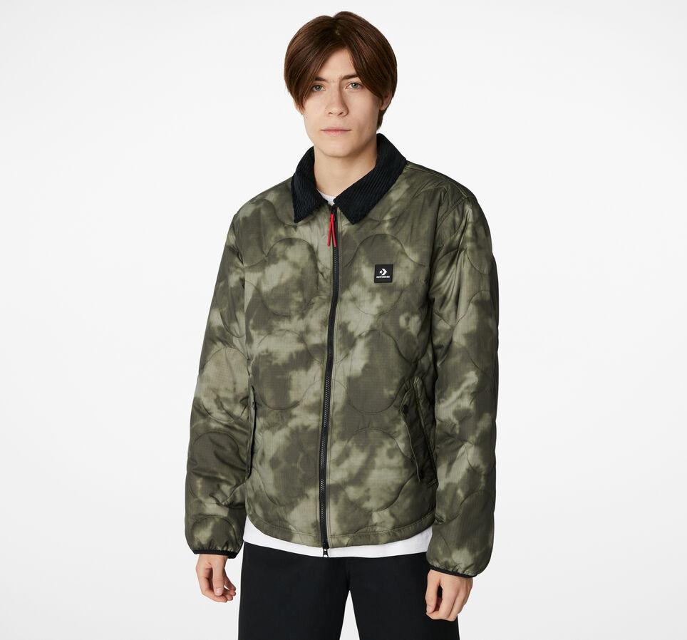 Converse Padded Utility Jacket in Green for Men | Lyst UK