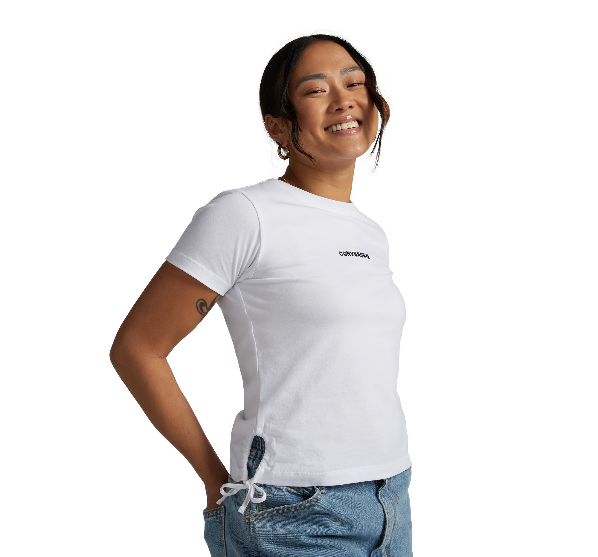 Converse Wordmark Fashion T-shirt in White | Lyst
