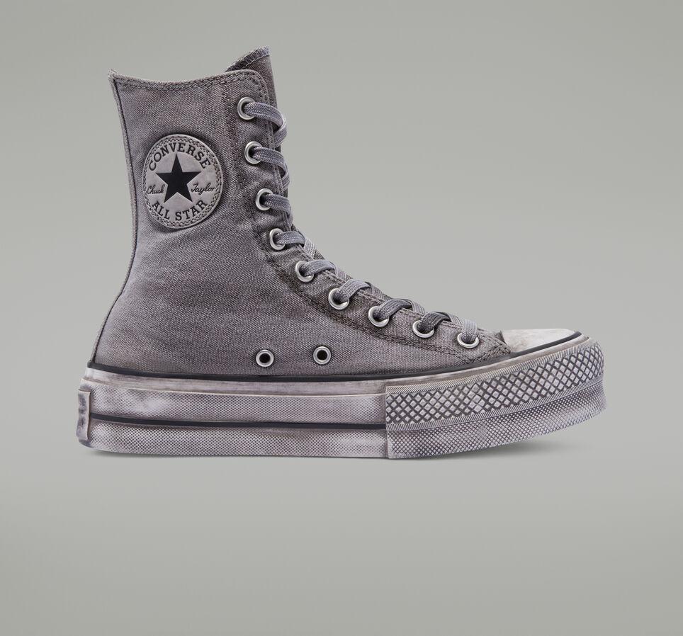 Converse Smoked Canvas Extra High Platform Chuck Taylor All Star in Grey |  Lyst UK
