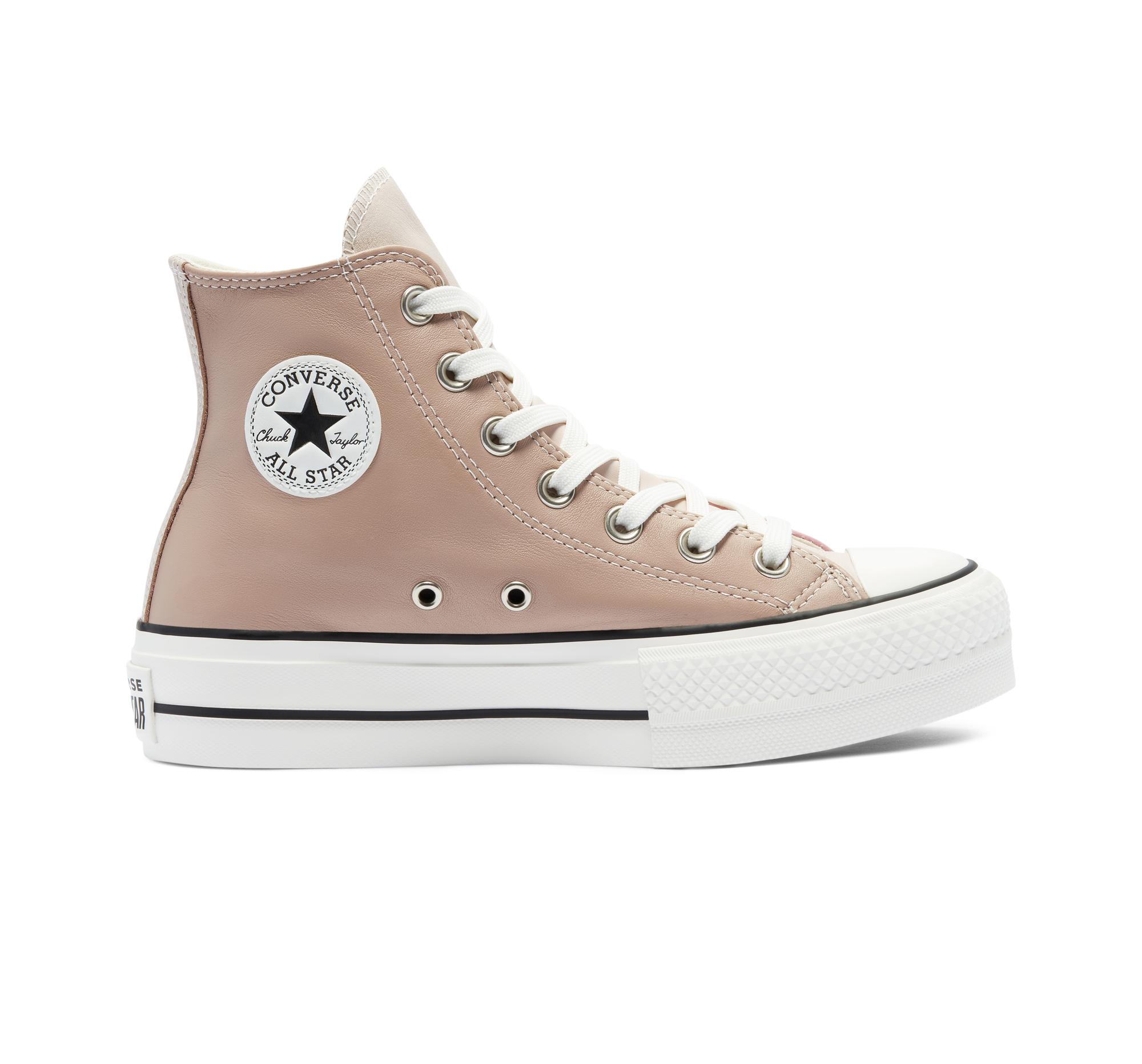 Converse Neutral Tones Platform Chuck Taylor All Star in Brown | Lyst