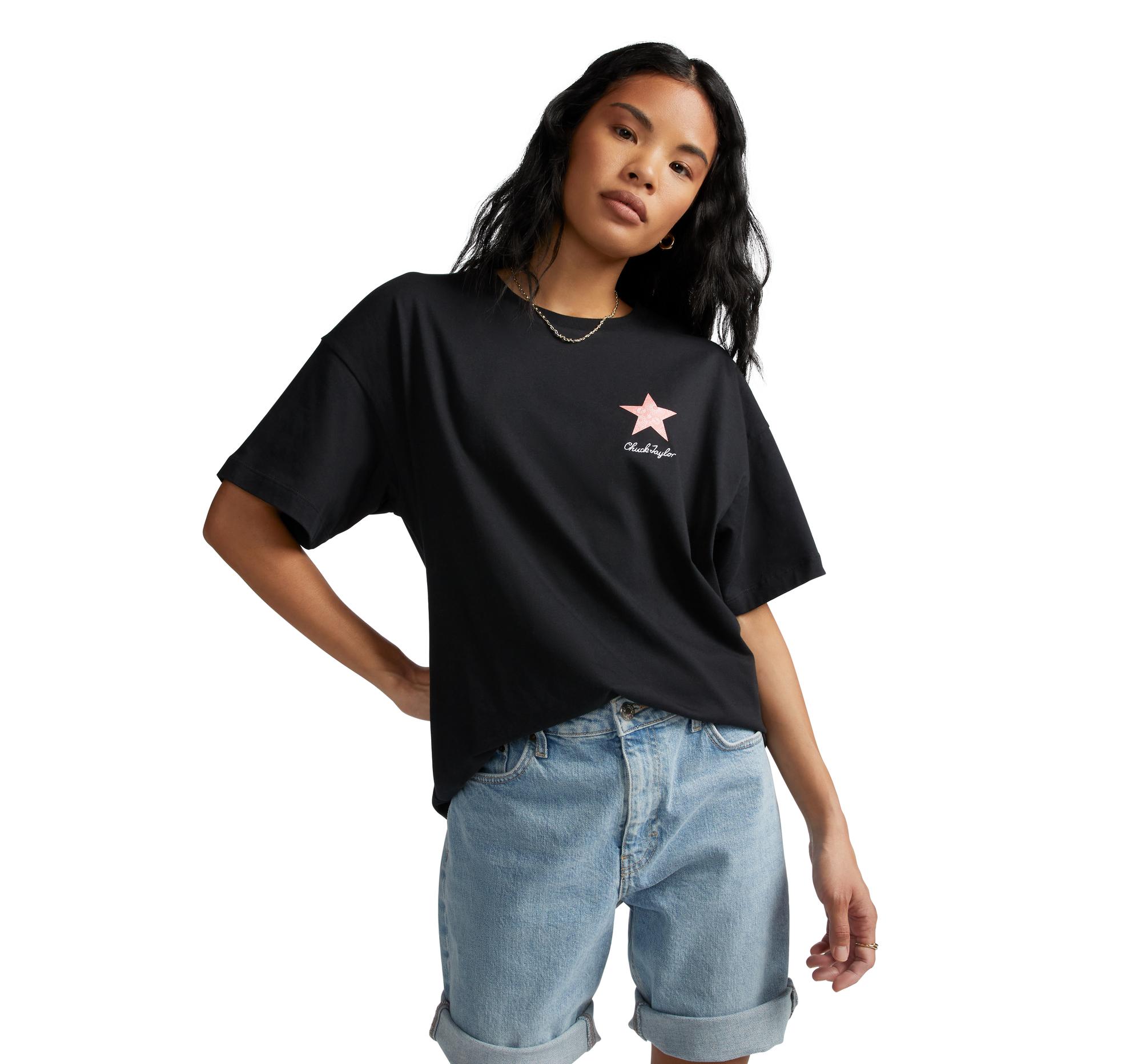 Converse Floral Chuck Taylor Oversized Tshirt in Black Lyst