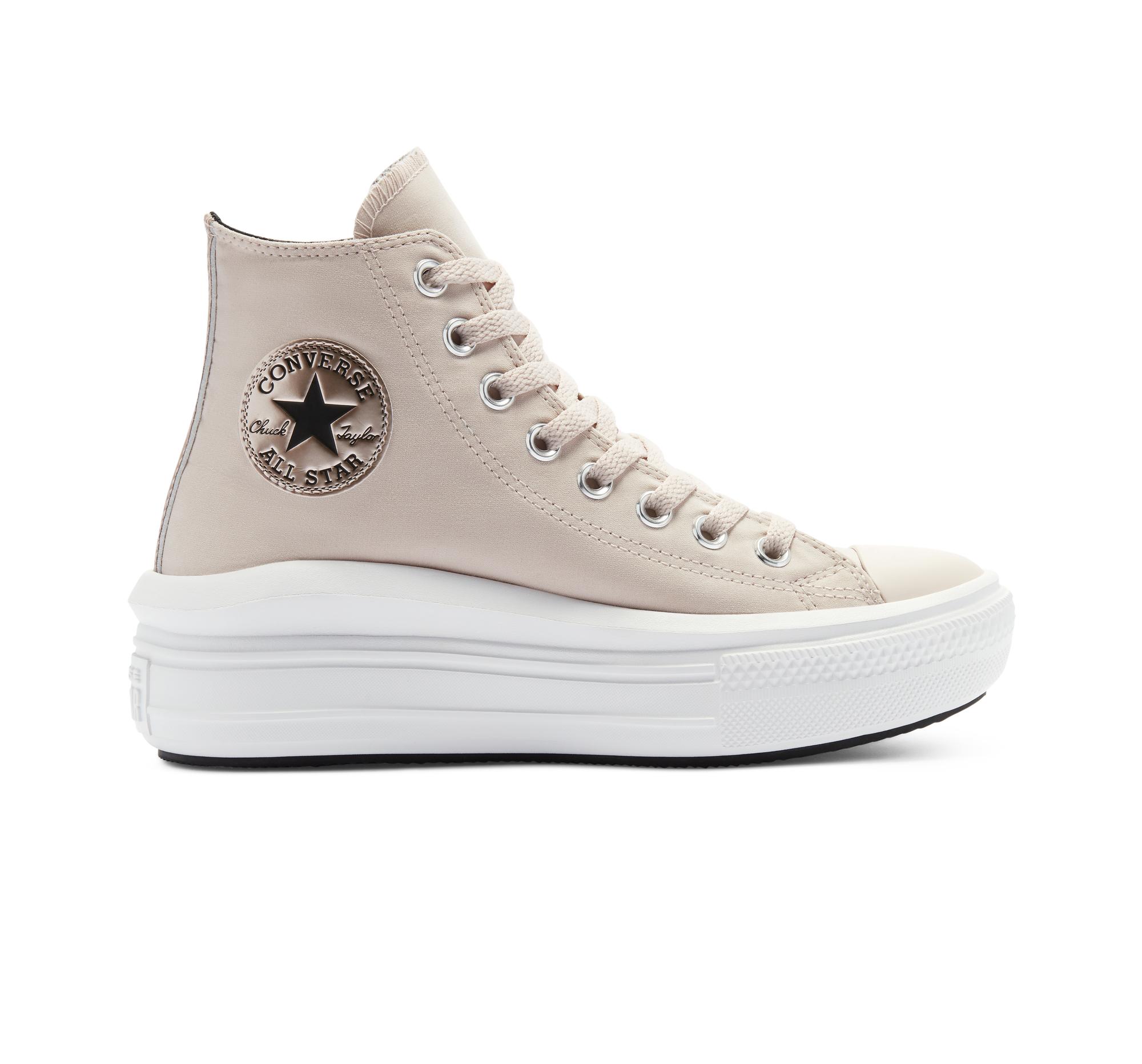 Converse Canvas Diamond Metal Chuck Taylor All Star Move in Pink | Lyst